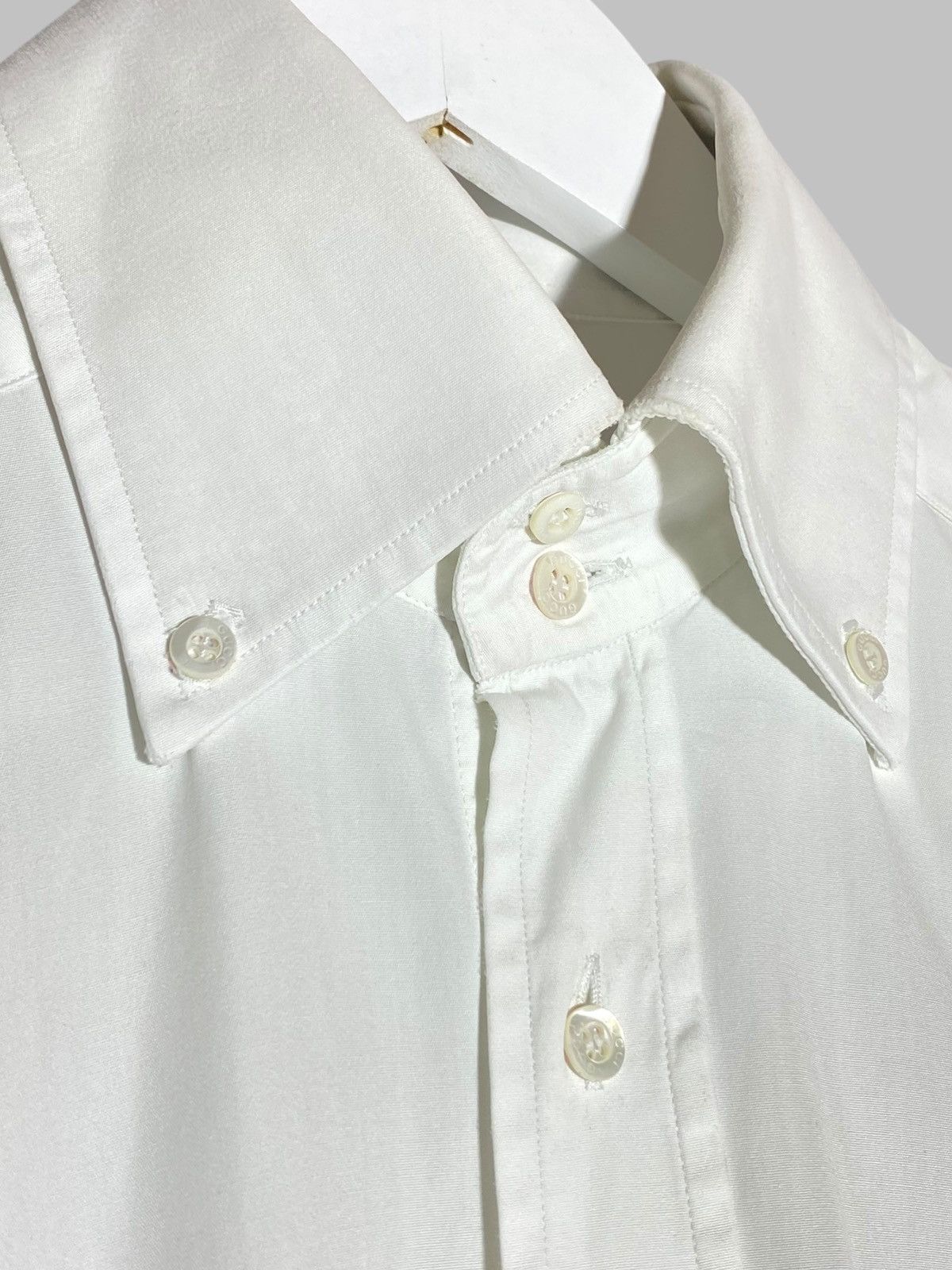 Gucci Vintage Gucci White Button Up Dress Shirt Rare Size US M / EU 48-50 / 2 - 9 Thumbnail