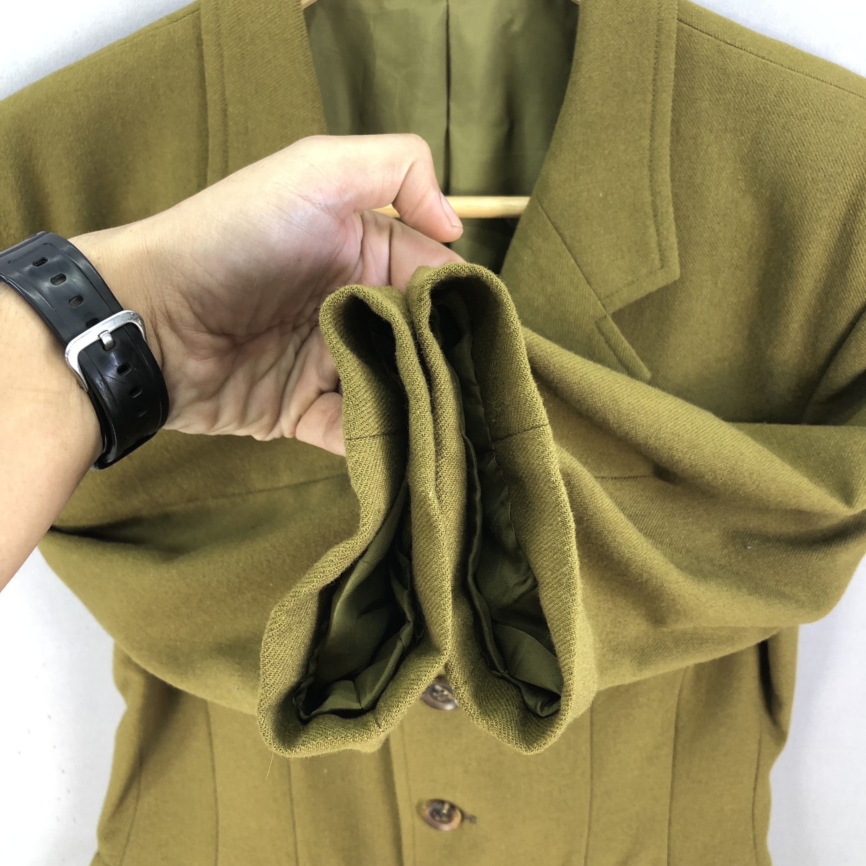 Yohji Yamamoto 1992 A/W Y’s Vintage Wool Blend Green Blazer Jacket Size S / US 4 / IT 40 - 13 Thumbnail