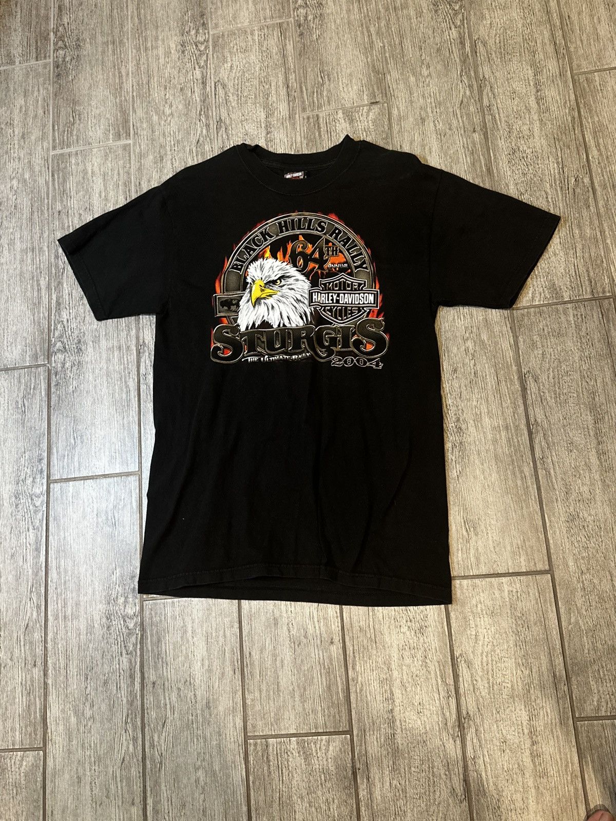 Harley-Davidson Black Hills Finish Line Camiseta Negra Para