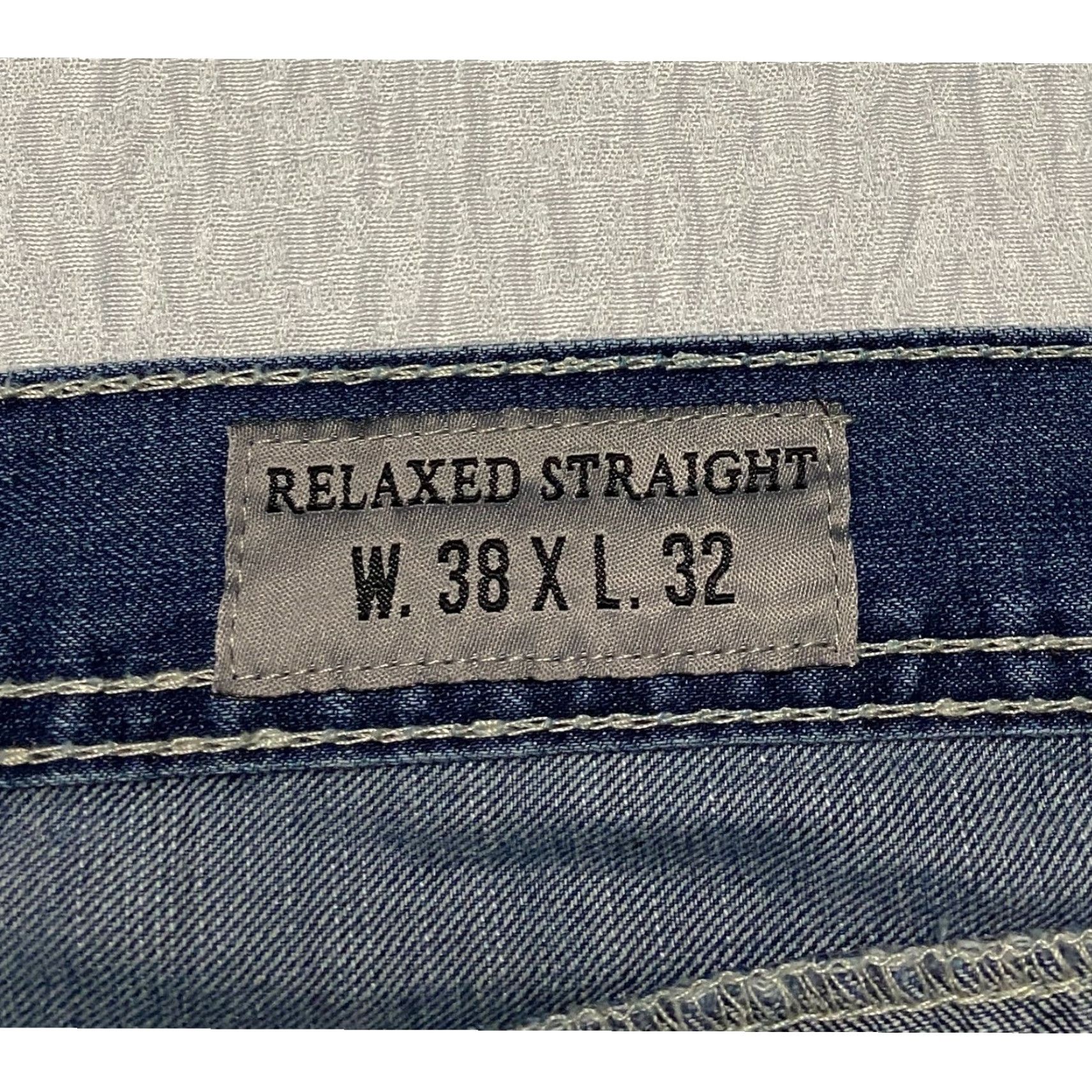 Faded Glory Faded Glory Jeans Mens Size 38x32 Relaxed Straight Leg Blue Denim Whiskers Size US 38 / EU 54 - 5 Thumbnail