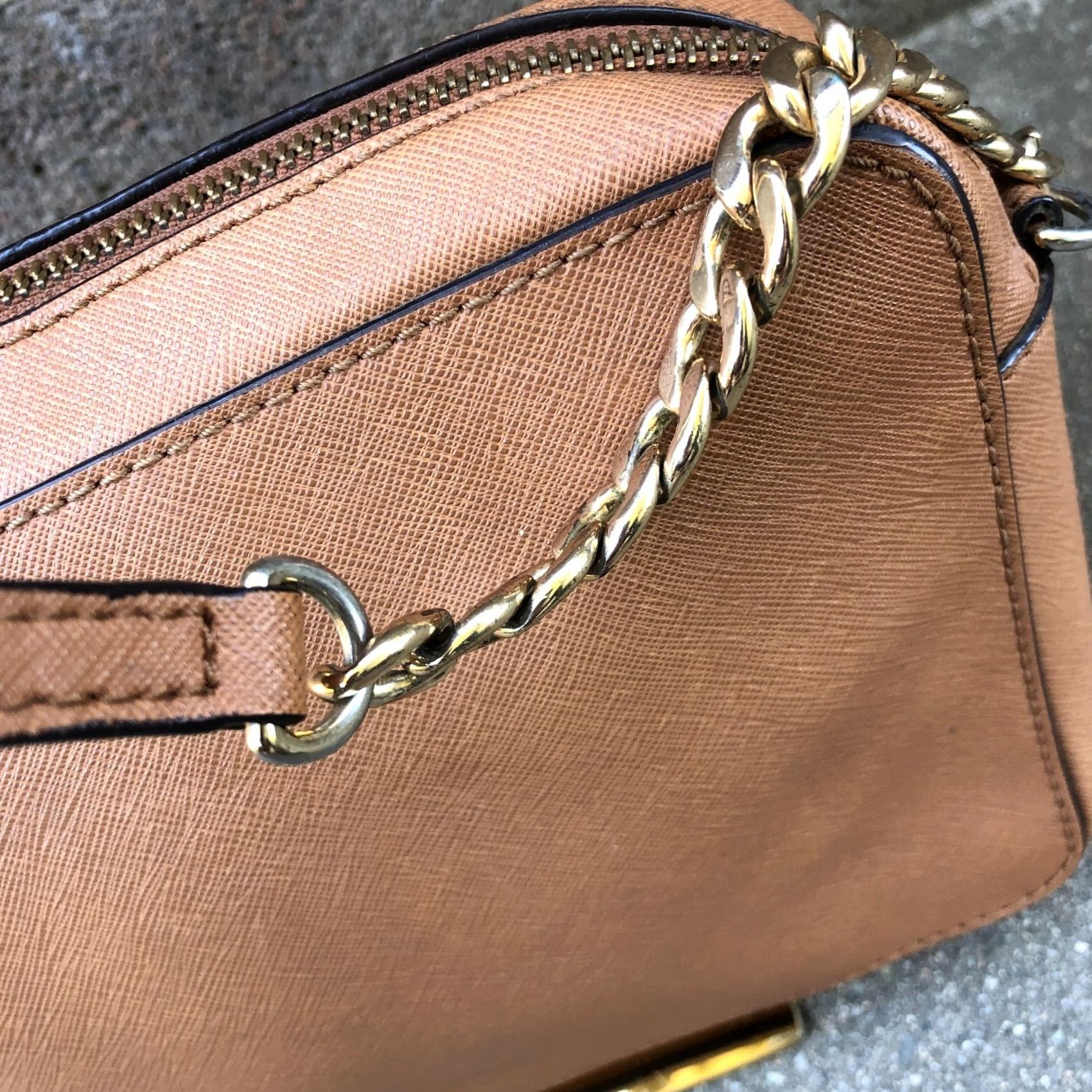 Michael Kors MICHAEL KORS Jet Set Chain Crossbody Purse Brown Shoulder Bag Saffiano Leather Size ONE SIZE - 5 Thumbnail