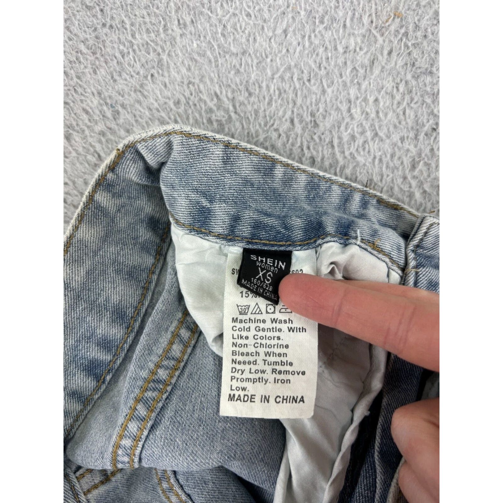 Shein SheIn Jeans Denim Wide-Leg XS Blue Acid Wash 28in Inseam Women’s Jeans 24in Waist Size 26" / US 2 / IT 38 - 3 Thumbnail