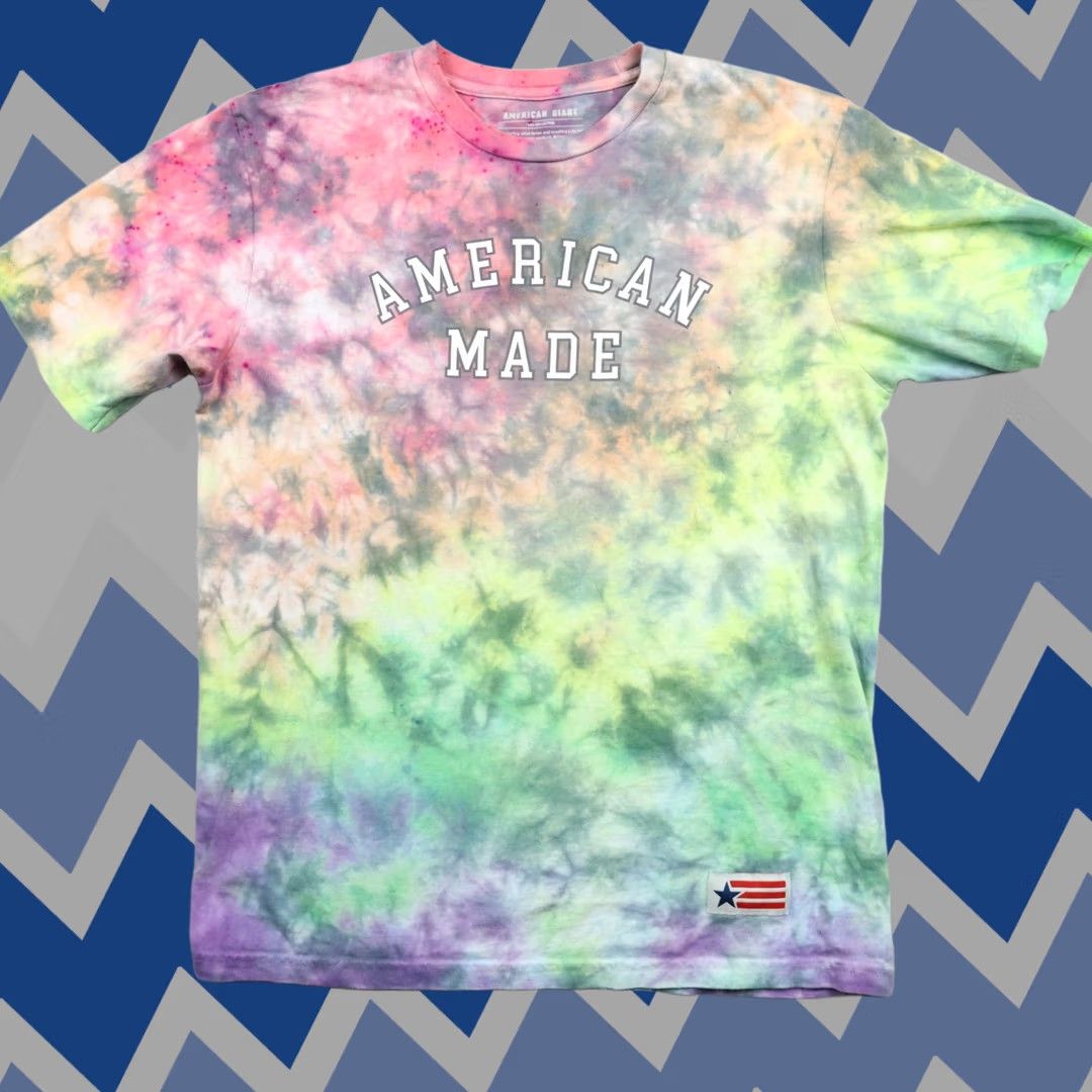 Nike T-Shirt Mens Large Tie-Dye Flag Collection Cotton Short Sleeve, Men's