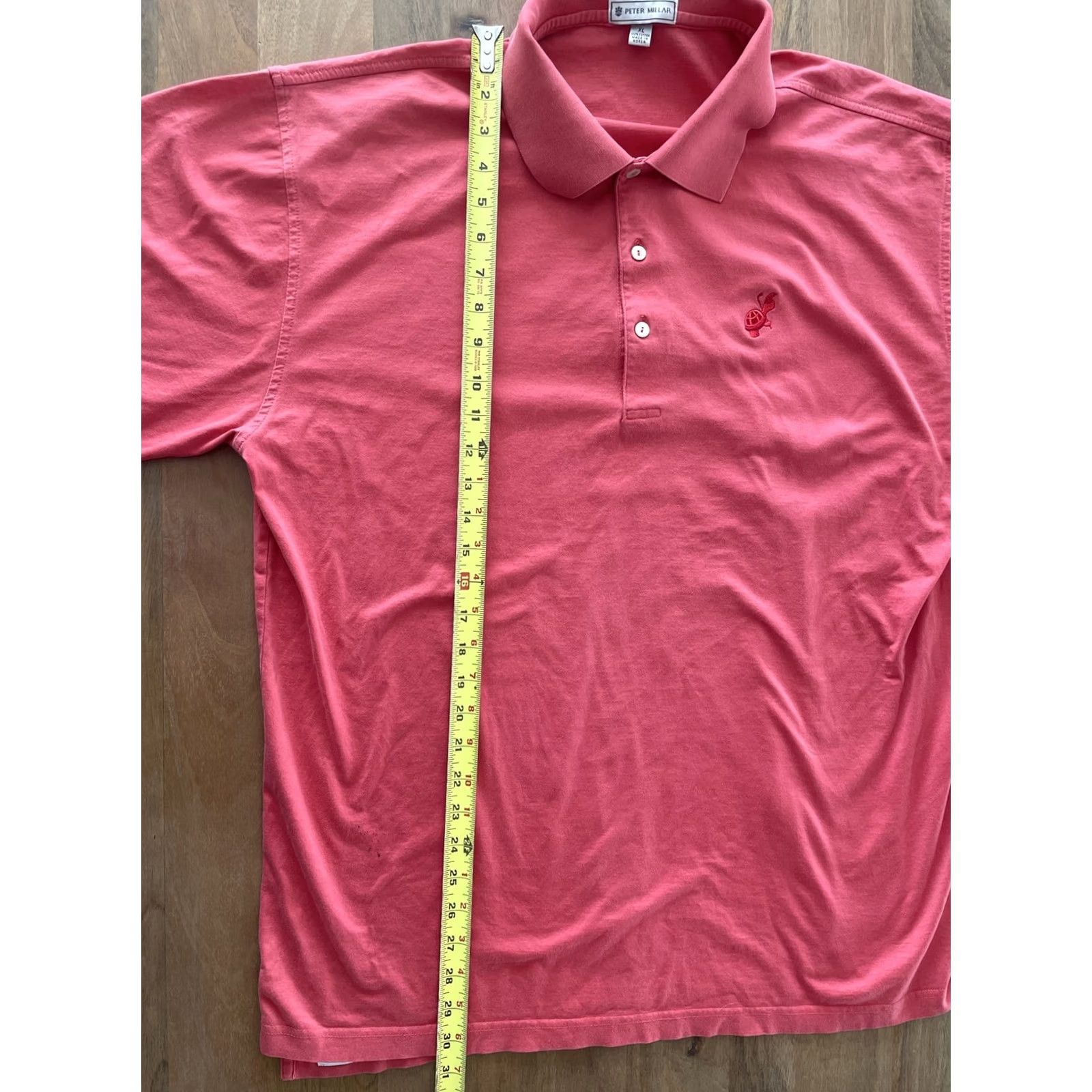 Peter Millar VINTAGE Peter Millar Loxahatchee Golf Polo Shirt Mens XL Coral Cotton *stain* Size US XL / EU 56 / 4 - 6 Thumbnail