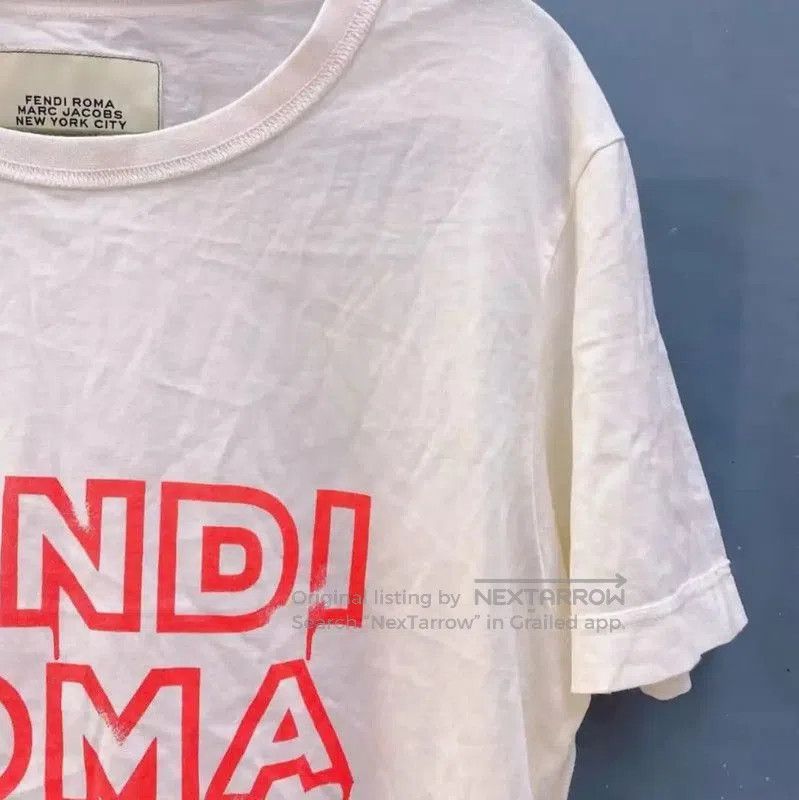 Fendi Fendi Summer White Cotton Short Sleeve Tee . Size L / US 10 / IT 46 - 4 Thumbnail