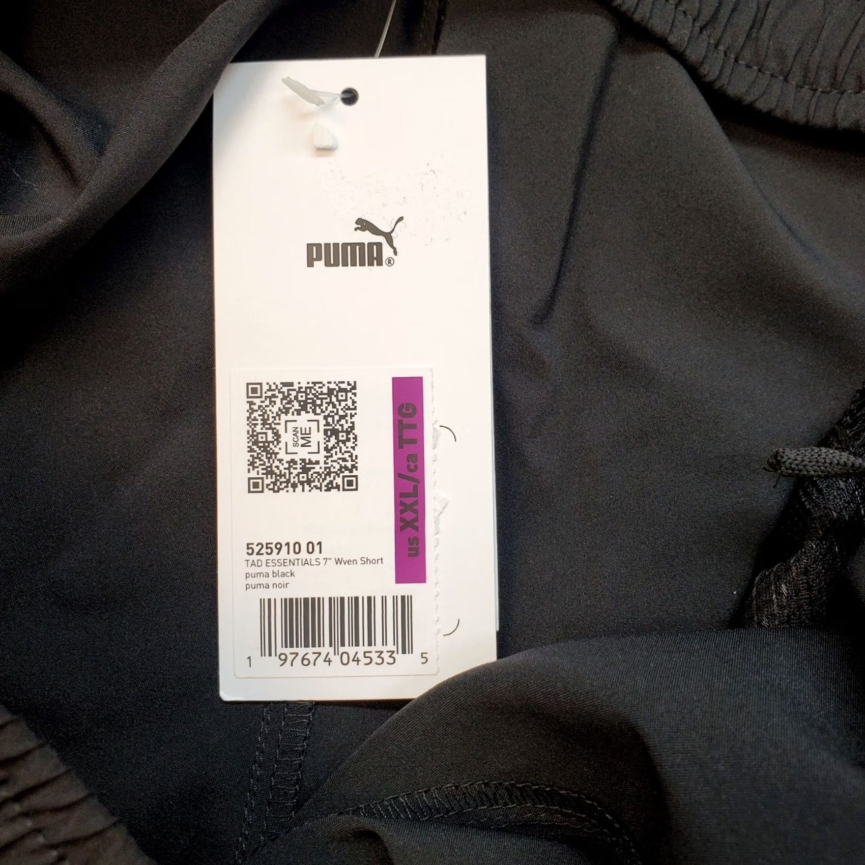 Puma PUMA Running Shorts Mens XXL Black Comfort Moisture Wicking Elastic Waist athletic shorts Size US 39 - 6 Thumbnail