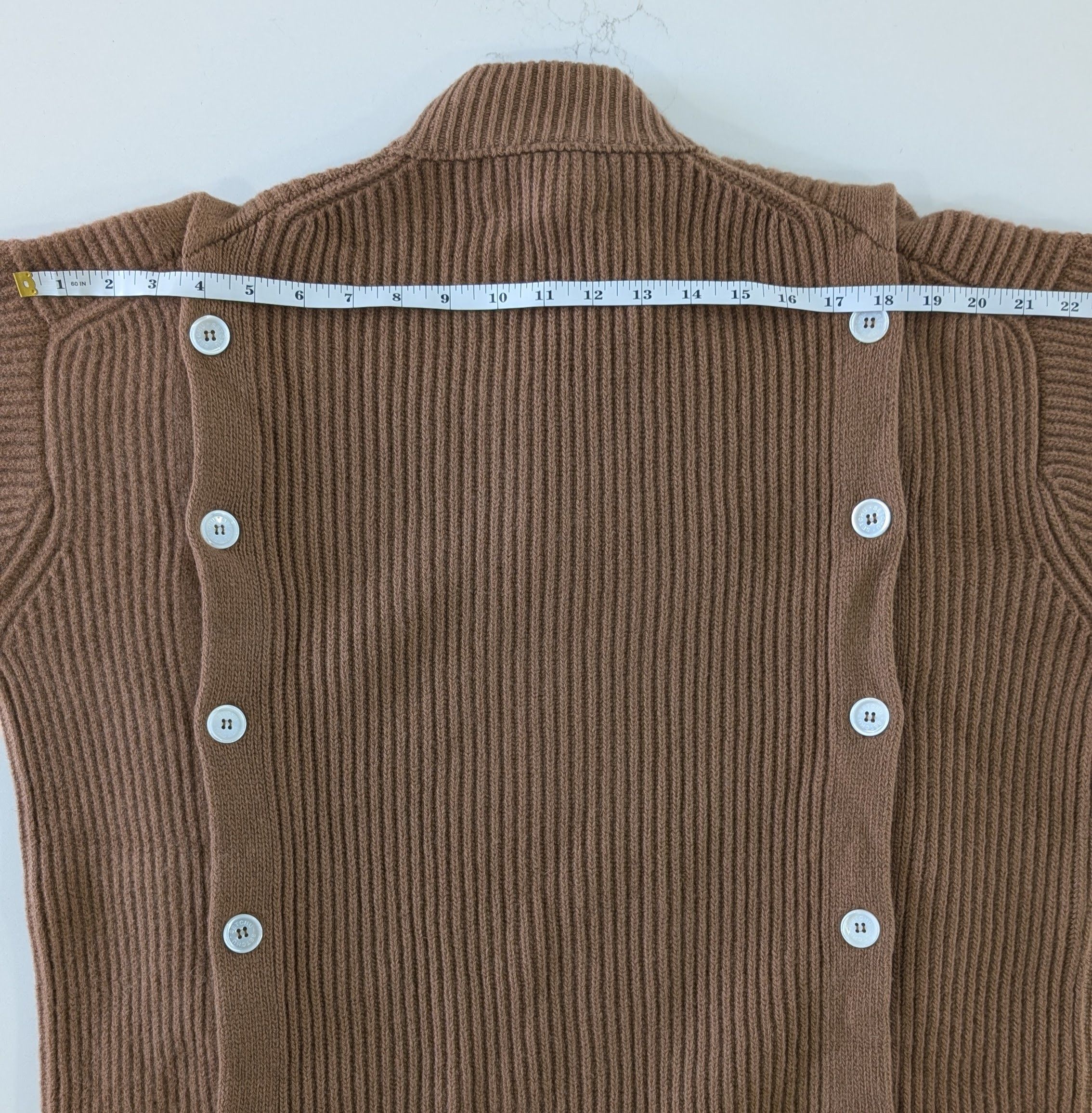Other Setchu Wool Cashmere Button Cardigan Beige Brown Size 2 M Size US M / EU 48-50 / 2 - 13 Thumbnail