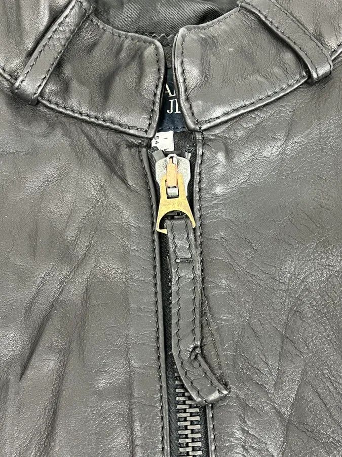 Armani 2000s Armani Hybrid Black & Green Leather Biker Jacket Size US M / EU 48-50 / 2 - 9 Thumbnail