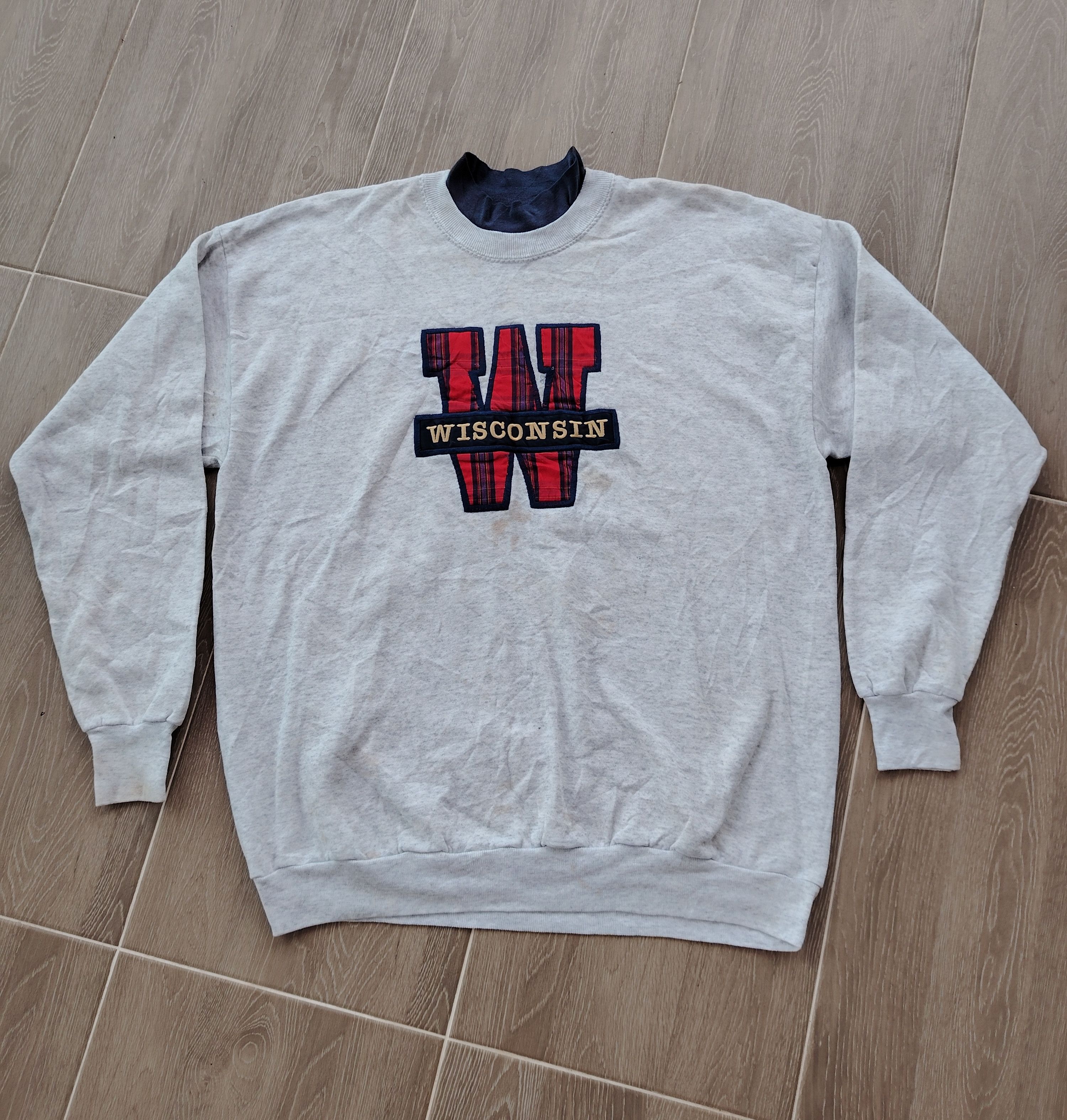 Vintage Wisconsin Spellout Sweater by Lee USA Made