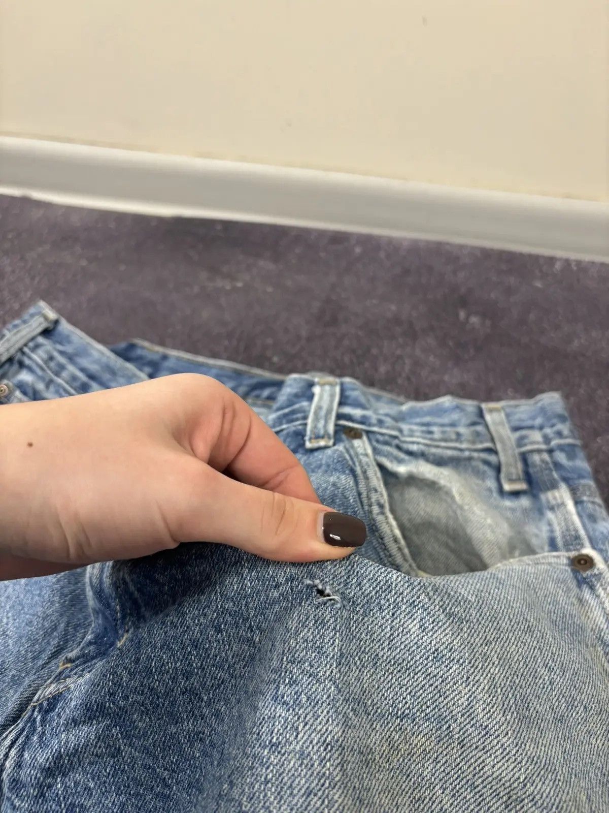 Dickies × Vintage Vintage Dickies USA Faded Blue Work Denim Baggy Jeans Size US 32 / EU 48 - 11 Thumbnail