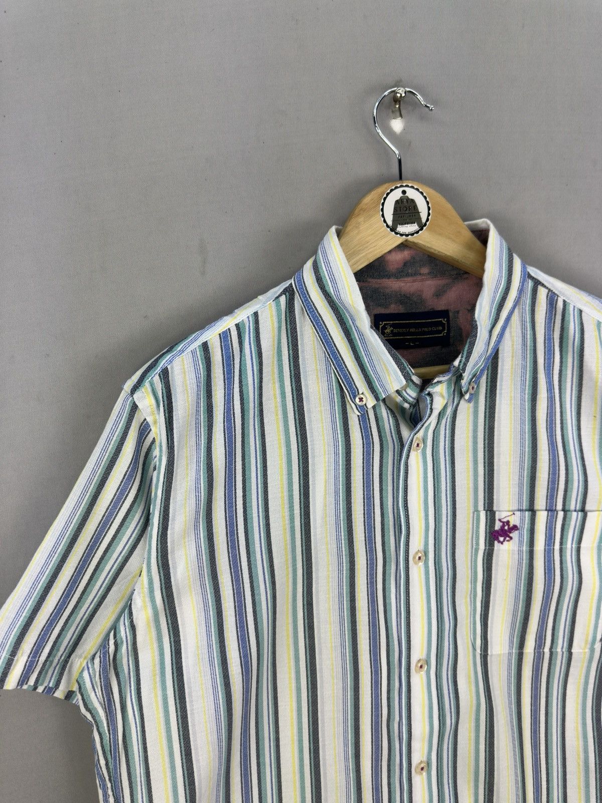Beverly Hills Polo Club Beverly Hills Polo Club BHPC Stripe Multicolor Flannel Shirt Size US L / EU 52-54 / 3 - 2 Thumbnail