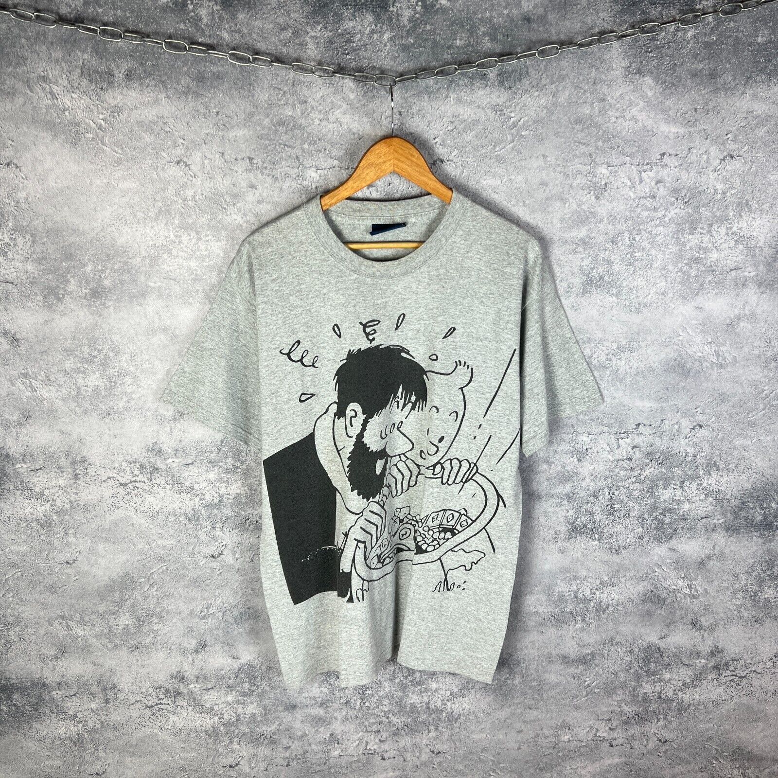 Other TinTin Vintage Tee Men's Size L Gray Short Sleeve ` Size US L / EU 52-54 / 3 - 1 Thumbnail