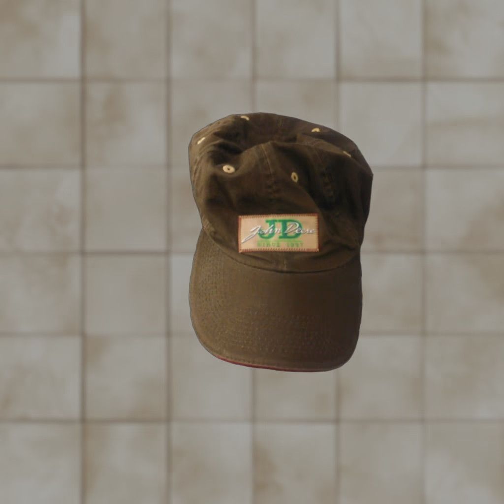 John Deere John Deere Hat Cap Brown Strapback One Size Outdoors Farming Mens Snapback Canvas Cotton Brown Outdoor Vintage? No — actually Not Vintage Size ONE SIZE - 1 Thumbnail