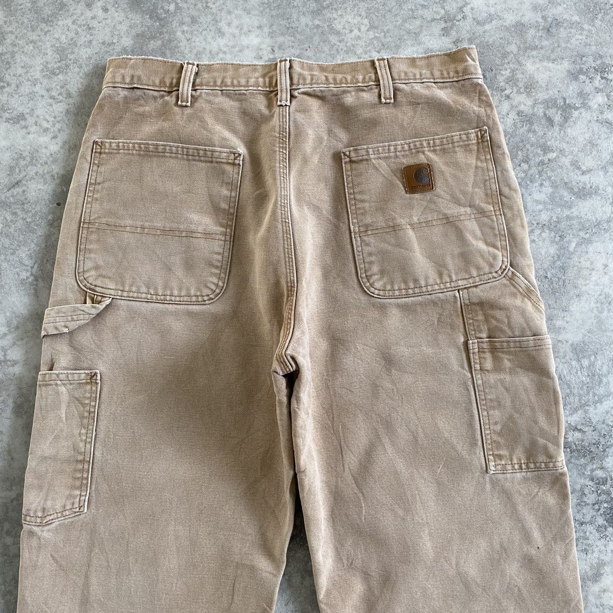 Carhartt Vintage Carhartt Blanket Lined Faded Tan Carpenter Pants Size US 34 / EU 50 - 15 Thumbnail