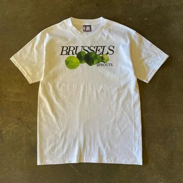 Japanese Brand VIBE White casual retro vegetable print cotton t-shirt Size US M / EU 48-50 / 2 - 1 Thumbnail