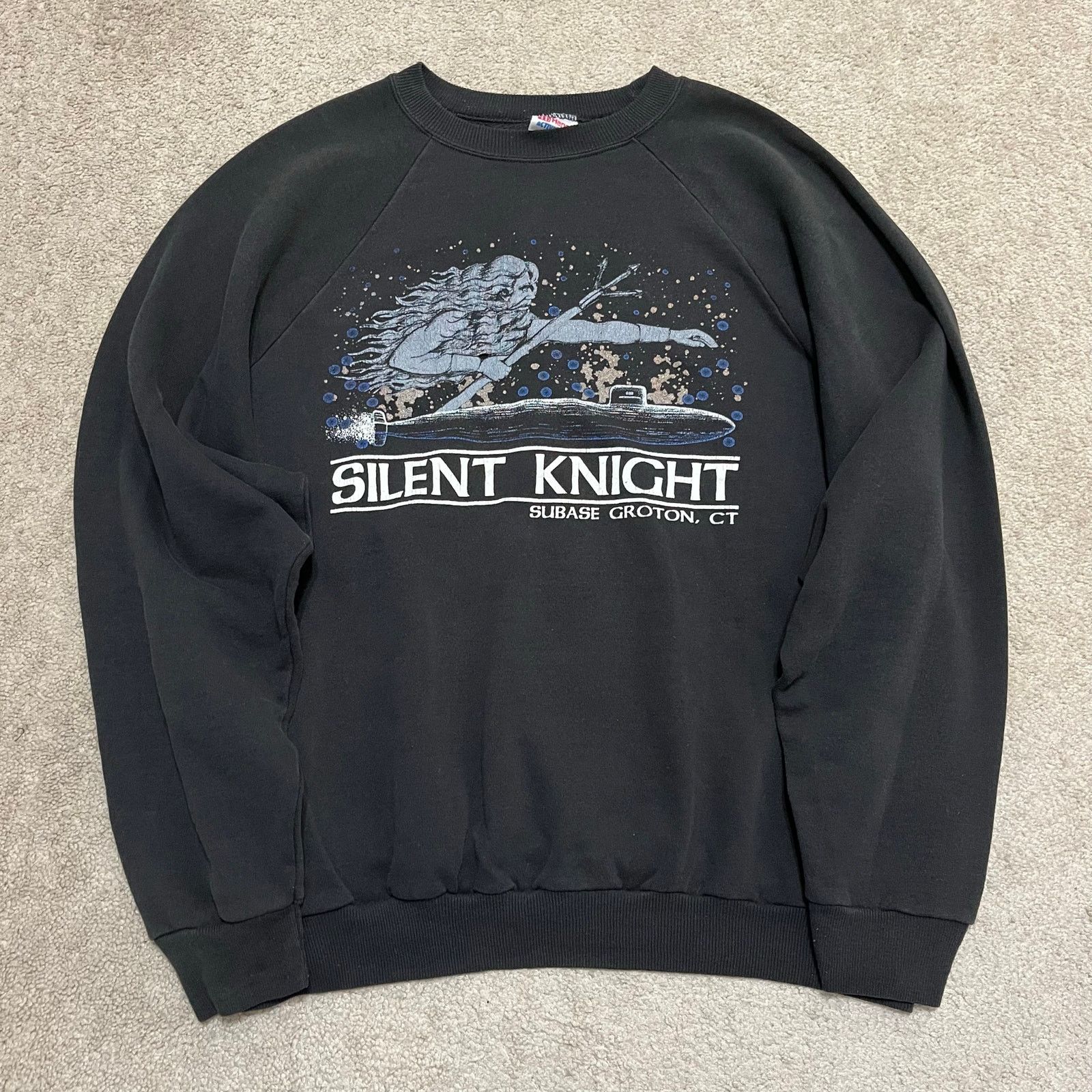 Hanes Vintage Silent Knight Under Water Warrior Black Crewneck XL Size US XL / EU 56 / 4 - 2 Thumbnail