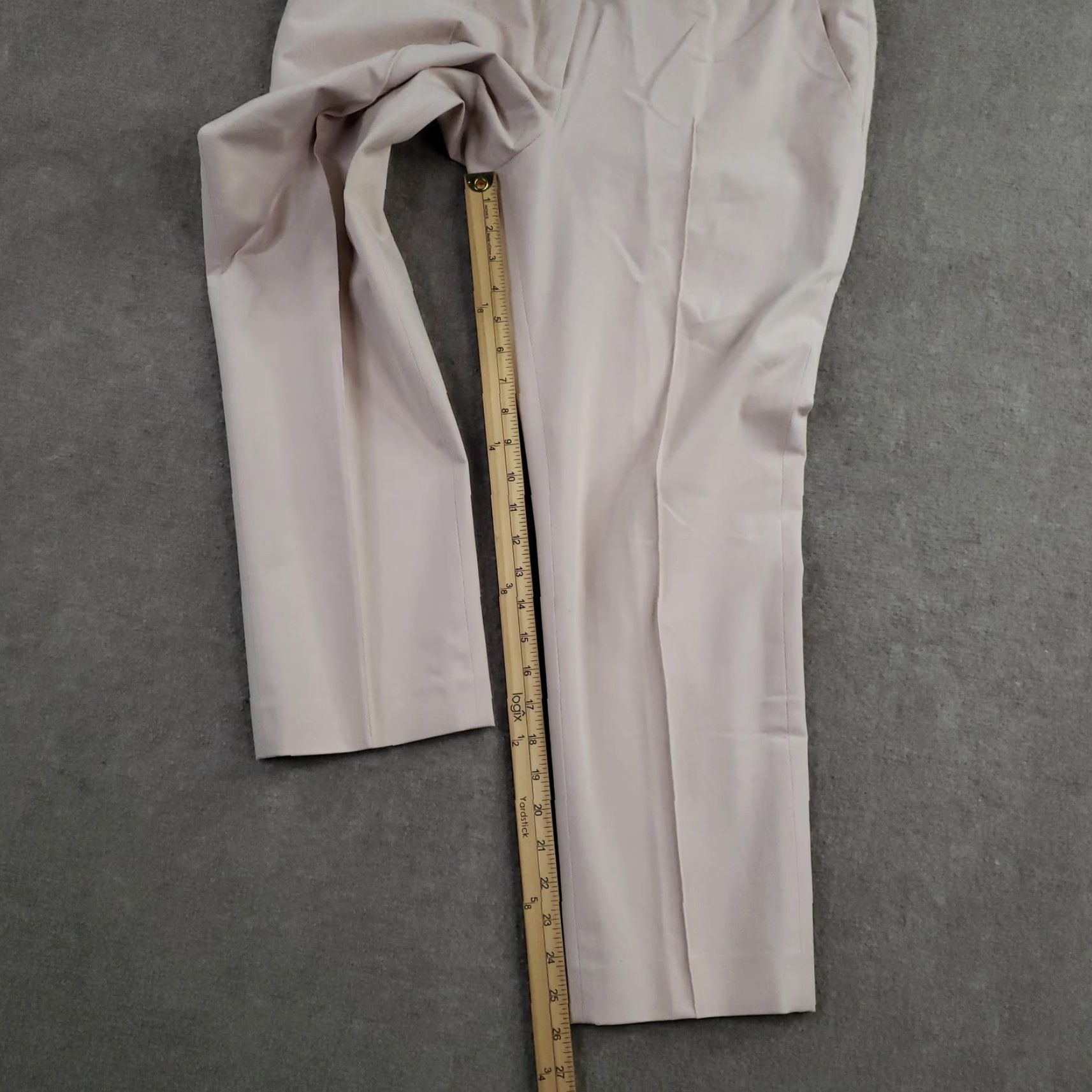 Vintage Akris Punto Dress Pants Womens 10 Pink Twill Pockets Slim Straight Office Business Size 32" / US 10 / IT 46 - 2 Thumbnail