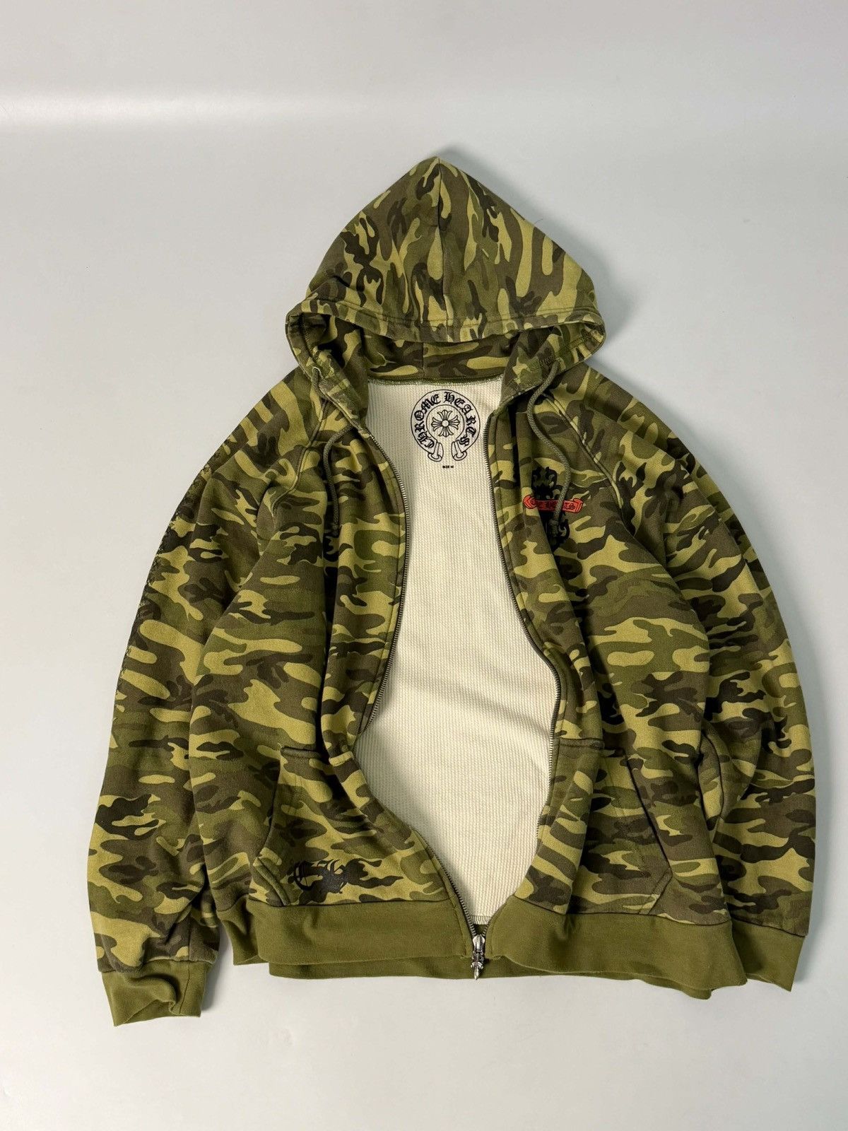 Chrome Hearts Chrome Hearts Camo Thermal Lined Zip Up Hoodie Size US M / EU 48-50 / 2 - 3 Thumbnail