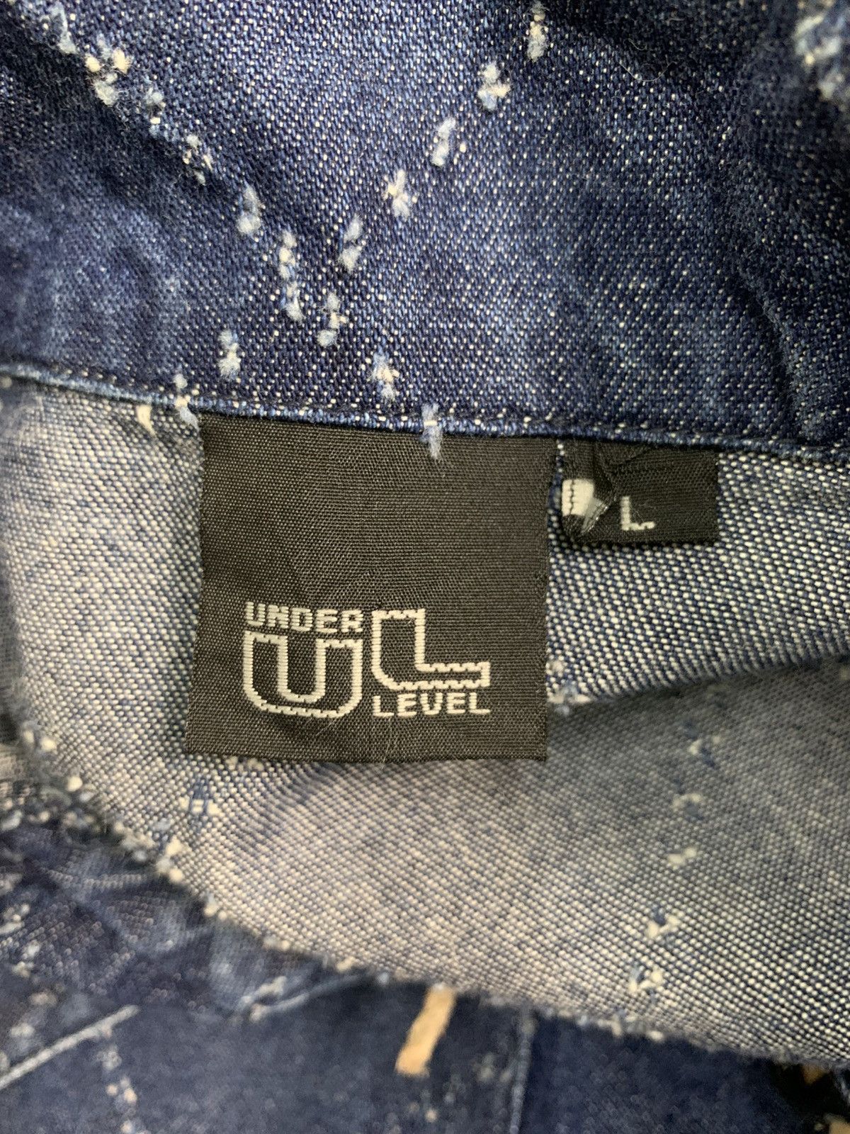 Japanese Brand Rare Design Under Level Soft Denim Western Shirts Size L / US 10 / IT 46 - 4 Thumbnail