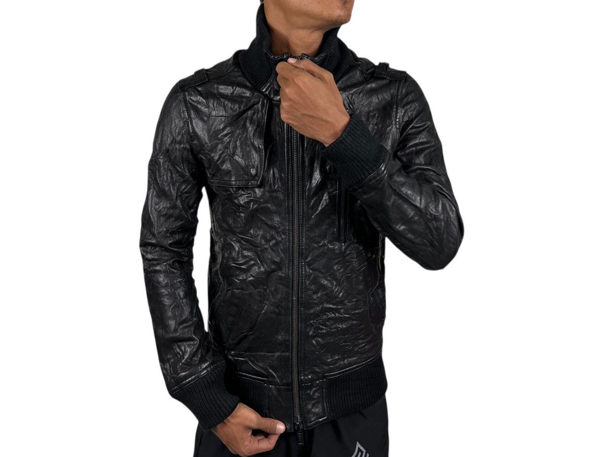American Rag 🔥 American Rag Cie Leather Moto Rider Bomber Jacket Size US S / EU 44-46 / 1 - 3 Thumbnail