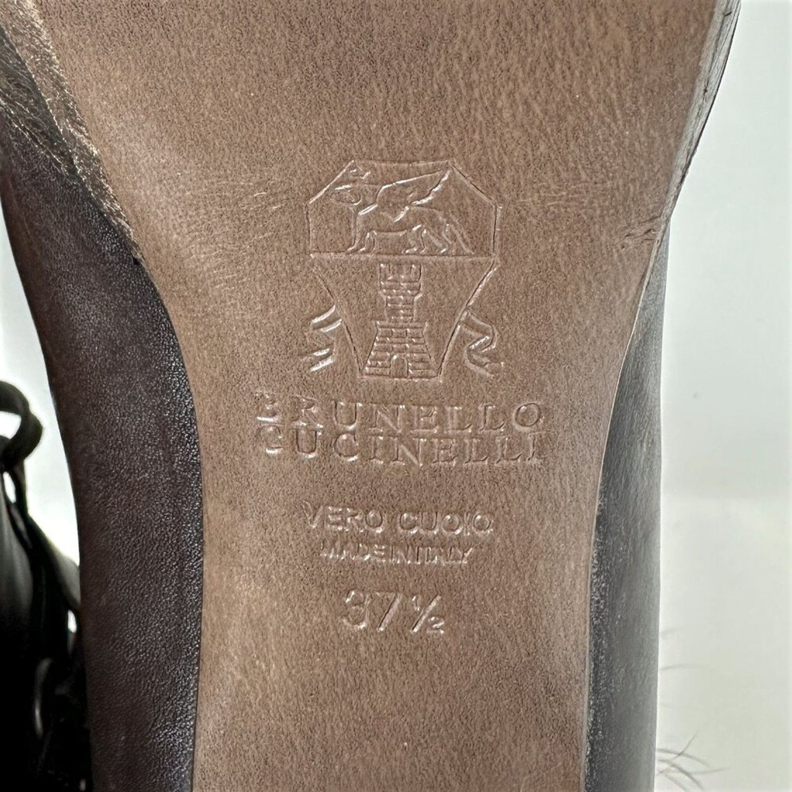 Brunello Cucinelli Brunello Cucinelli Brown Leather Fur Lace-Up High Heel Boots Size US 7.5 / IT 37.5 - 7 Thumbnail