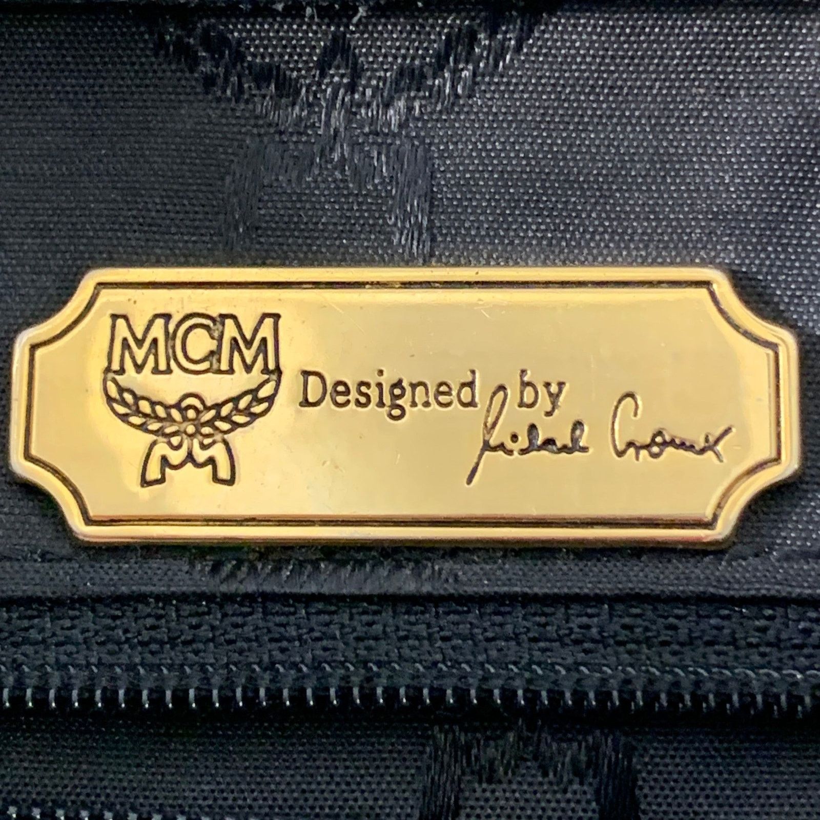 MCM MCM Vintage Small Black Gold Leather Drawstring Backpack Size ONE SIZE - 6 Thumbnail