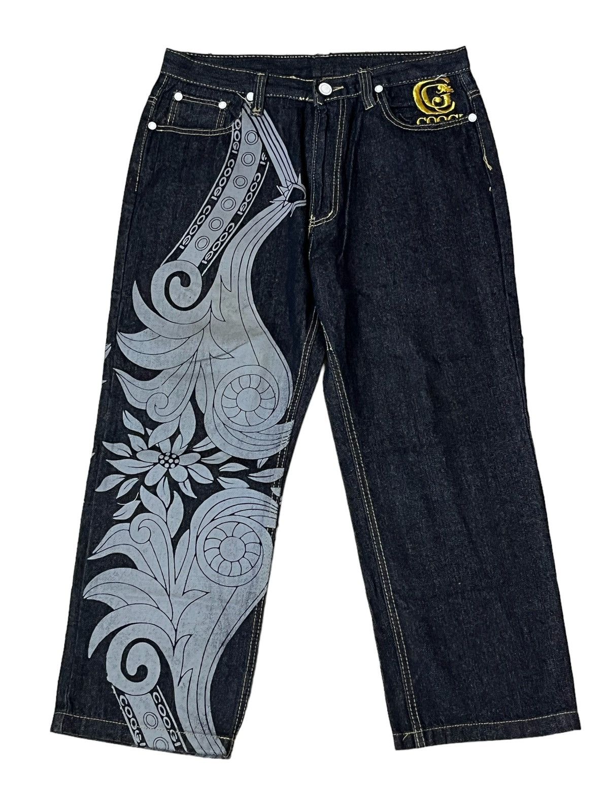 Coogi SICK🔥COOGI AUSTRALIA PRINTED/EMBROIDERY BAGGY JEANS Size US 34 / EU 50 - 2 Thumbnail