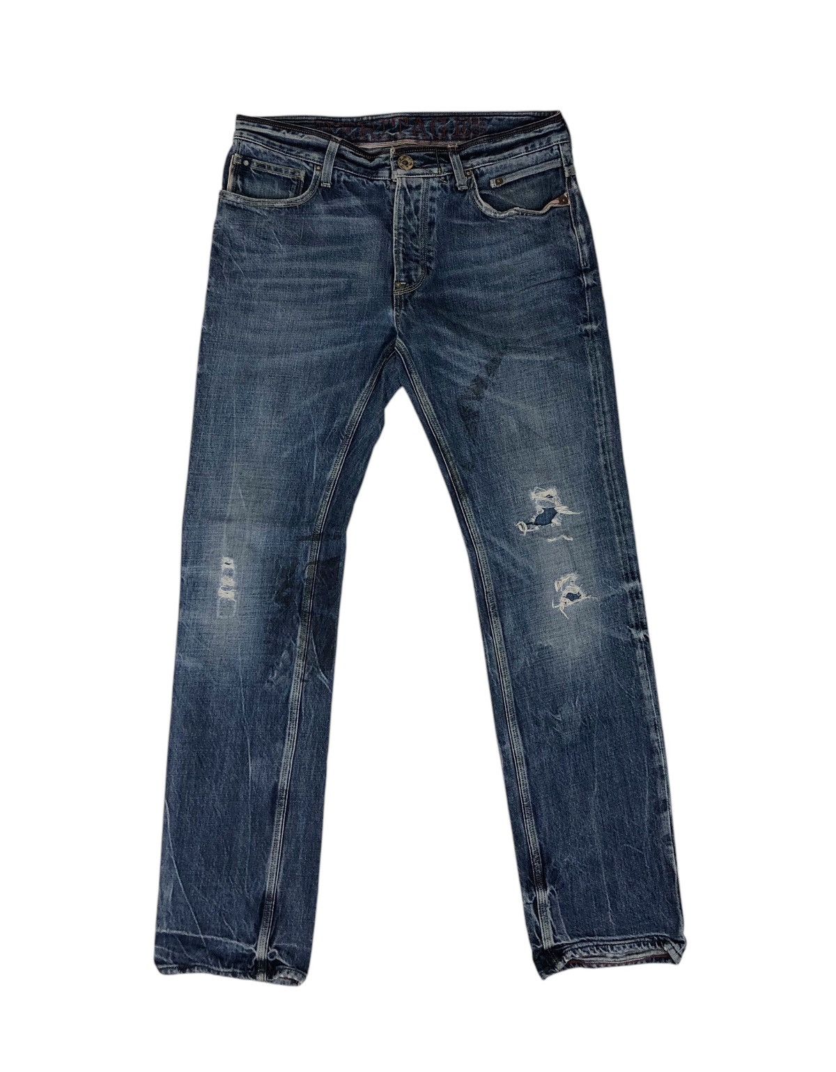 Japanese Brand Japan Rags Heritage Stone Washed Distressed Denim Jeans Size US 32 / EU 48 - 1 Thumbnail