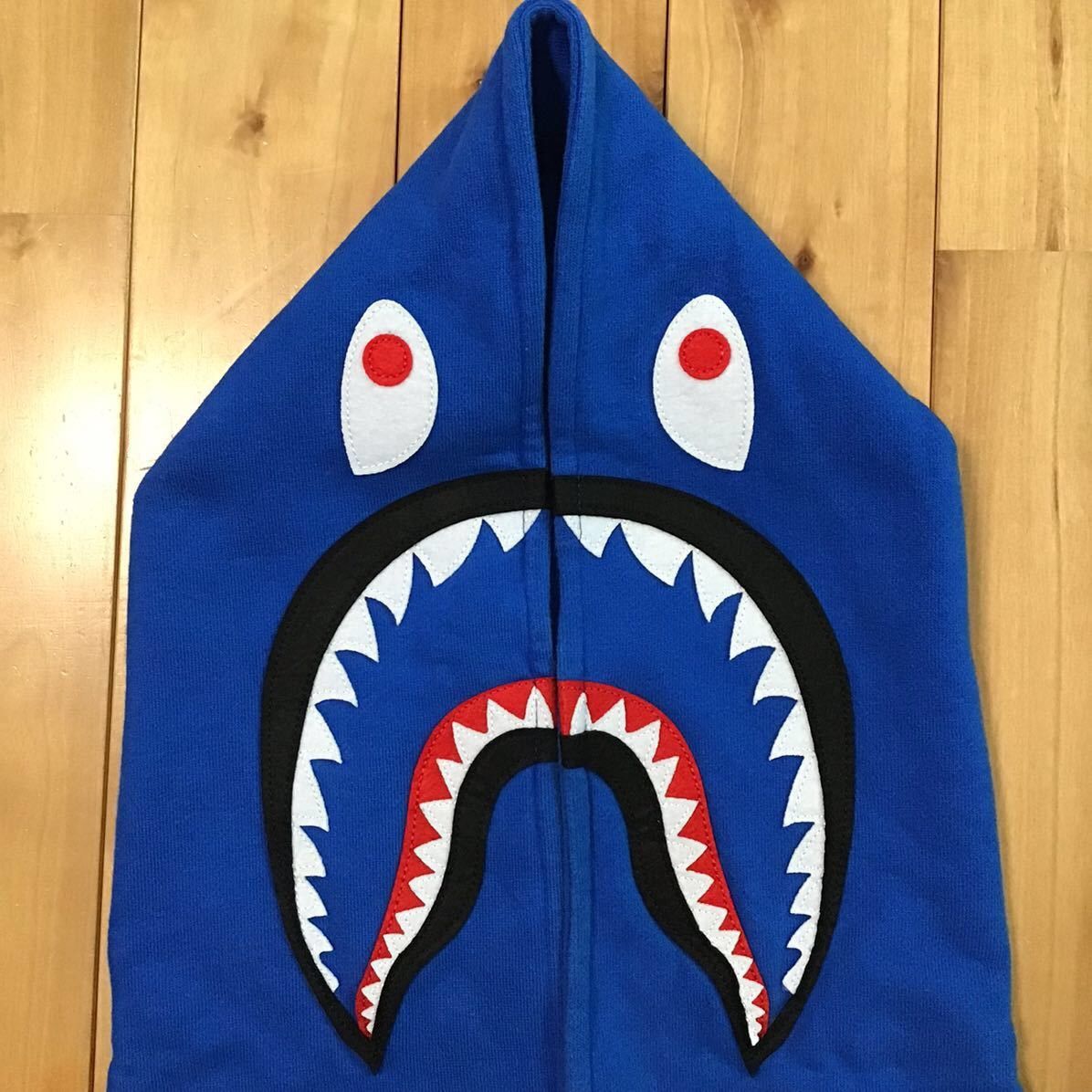 Bape BAPE Shark pullover hoodie blue a bathing ape Size US XL / EU 56 / 4 - 3 Thumbnail