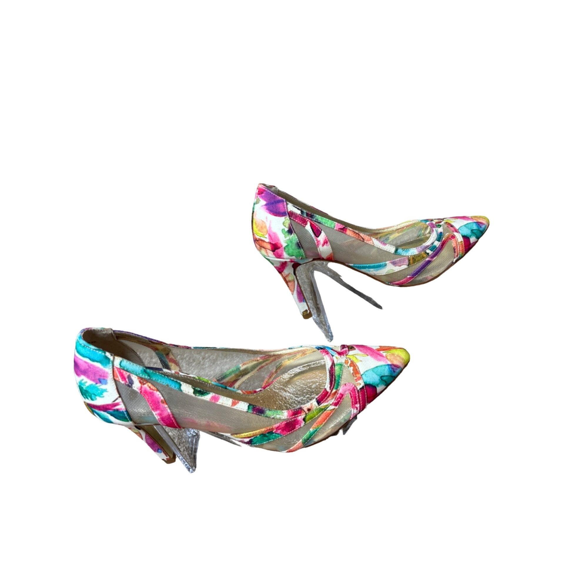 Adrianna Papell ADRIANNA PAPELL WOMEN'S AMAL WATERCOLOR FLORAL PUMPS Size US 7.5 / IT 37.5 - 3 Thumbnail