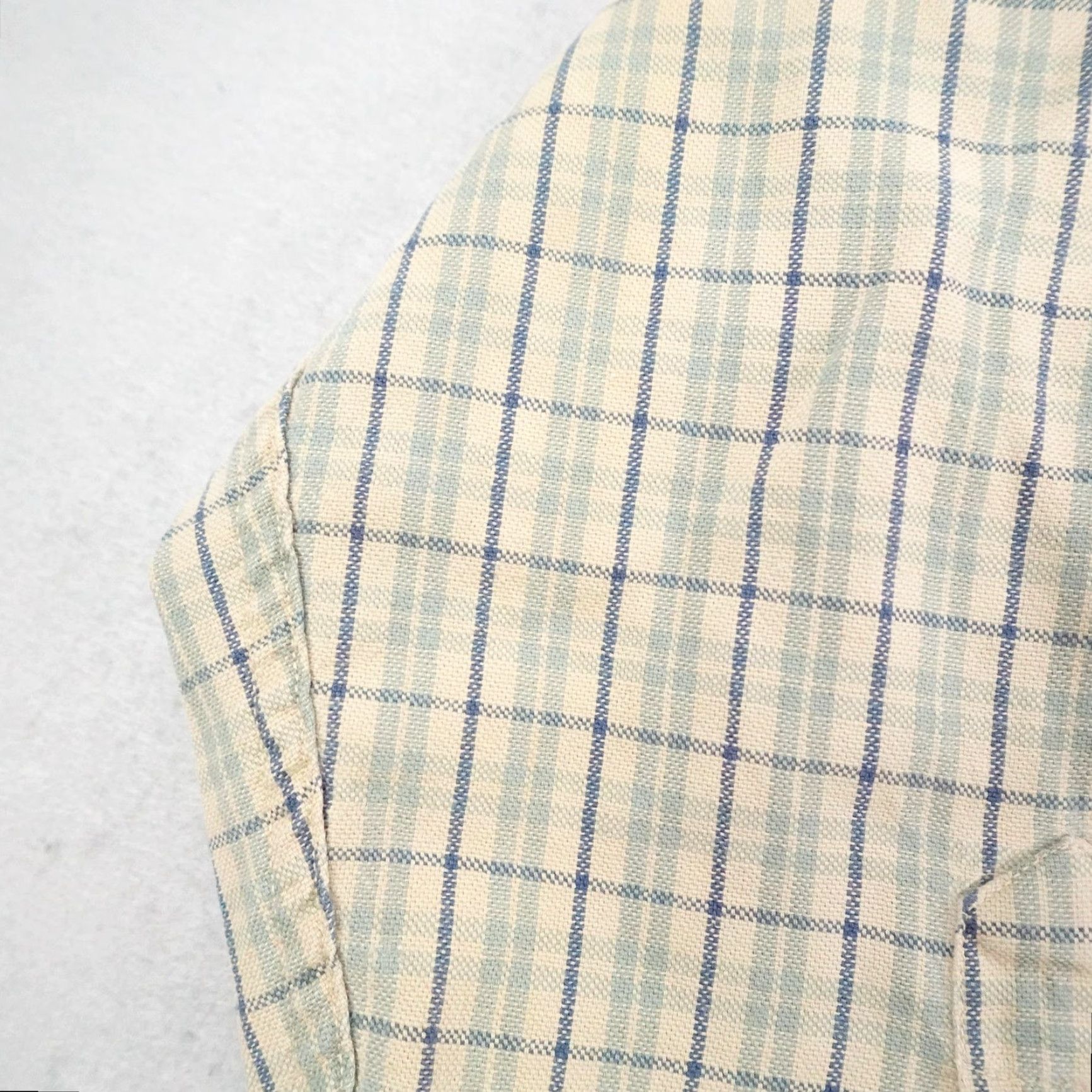 Abercrombie & Fitch VINTAGE Abercrombie & Fitch Shirt Mens XL Beige Plaid Button-Up Canvas Big & Tall Size US XL / EU 56 / 4 - 6 Thumbnail