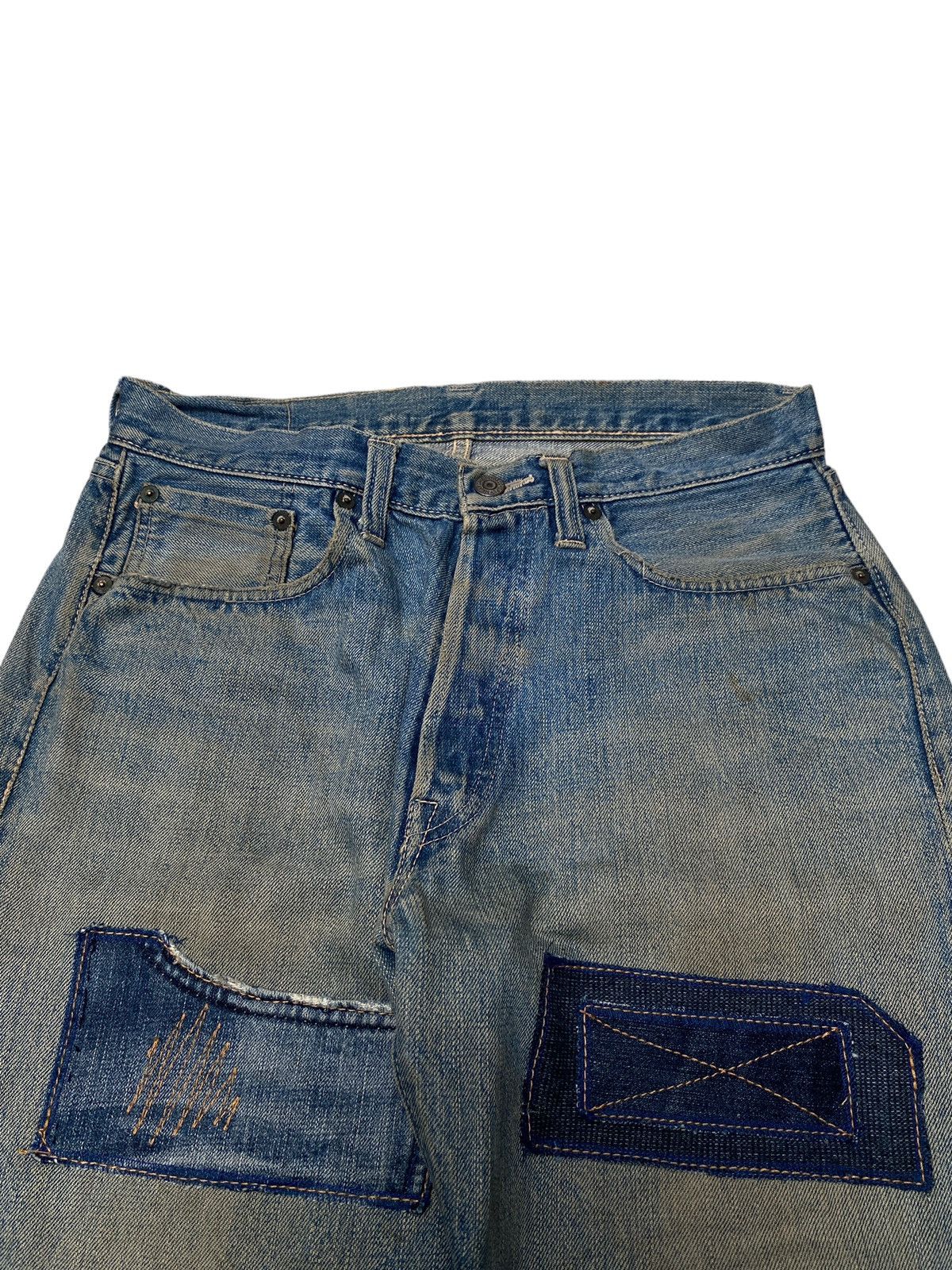 Vintage Vintage Japanese Brand Sugar Cane Pathwork Jeans 1990s Size US 30 / EU 46 - 7 Thumbnail
