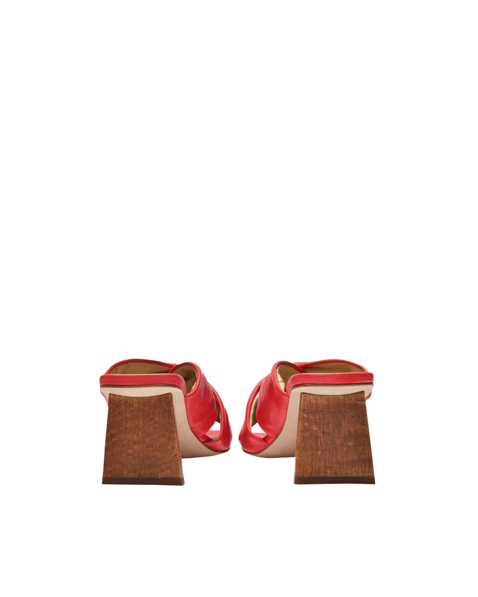 image of Rejina Pyo Elegant Red Leather Mule Shoess Shoes, Women's (Size 5)