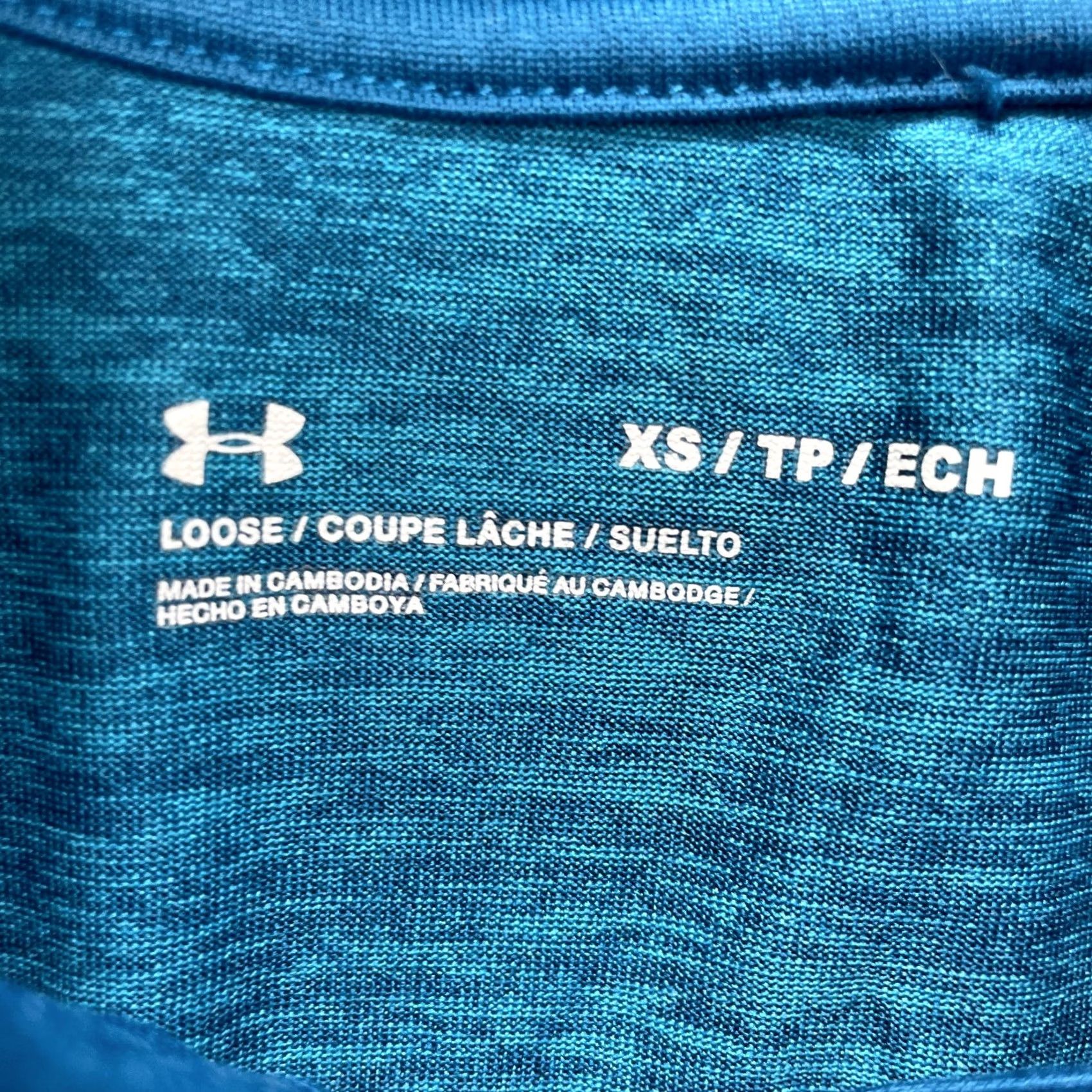 Under Armour Under Armour Womens XS Blue Heathered Tech Half Zip Performance Top Size XS / US 0-2 / IT 36-38 - 4 Thumbnail