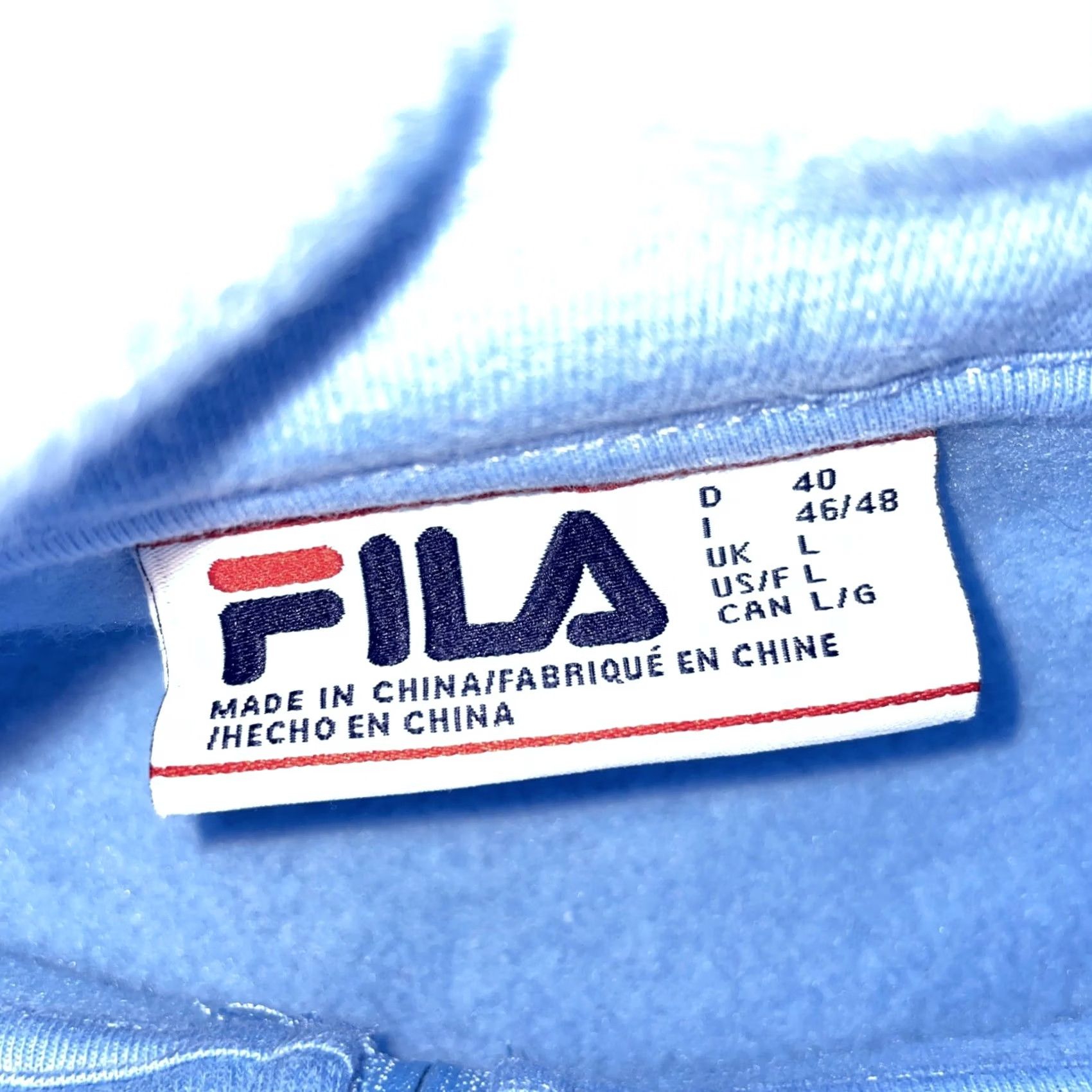 Fila FILA Track Jacket Womens L Half Zip Lightweight Blue Polyester Activewear Jacket Woman L Burger Size L / US 10 / IT 46 - 3 Thumbnail