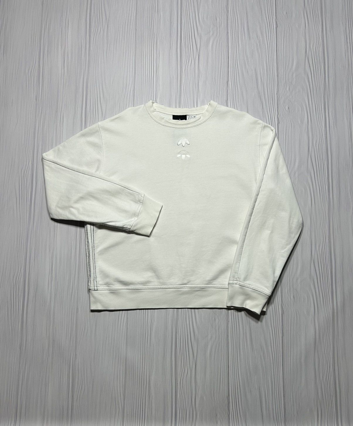 Adidas × Alexander Wang Adidas x Alexander Wang Logo Crew Torn Sweatshirt Size US S / EU 44-46 / 1 - 1 Thumbnail