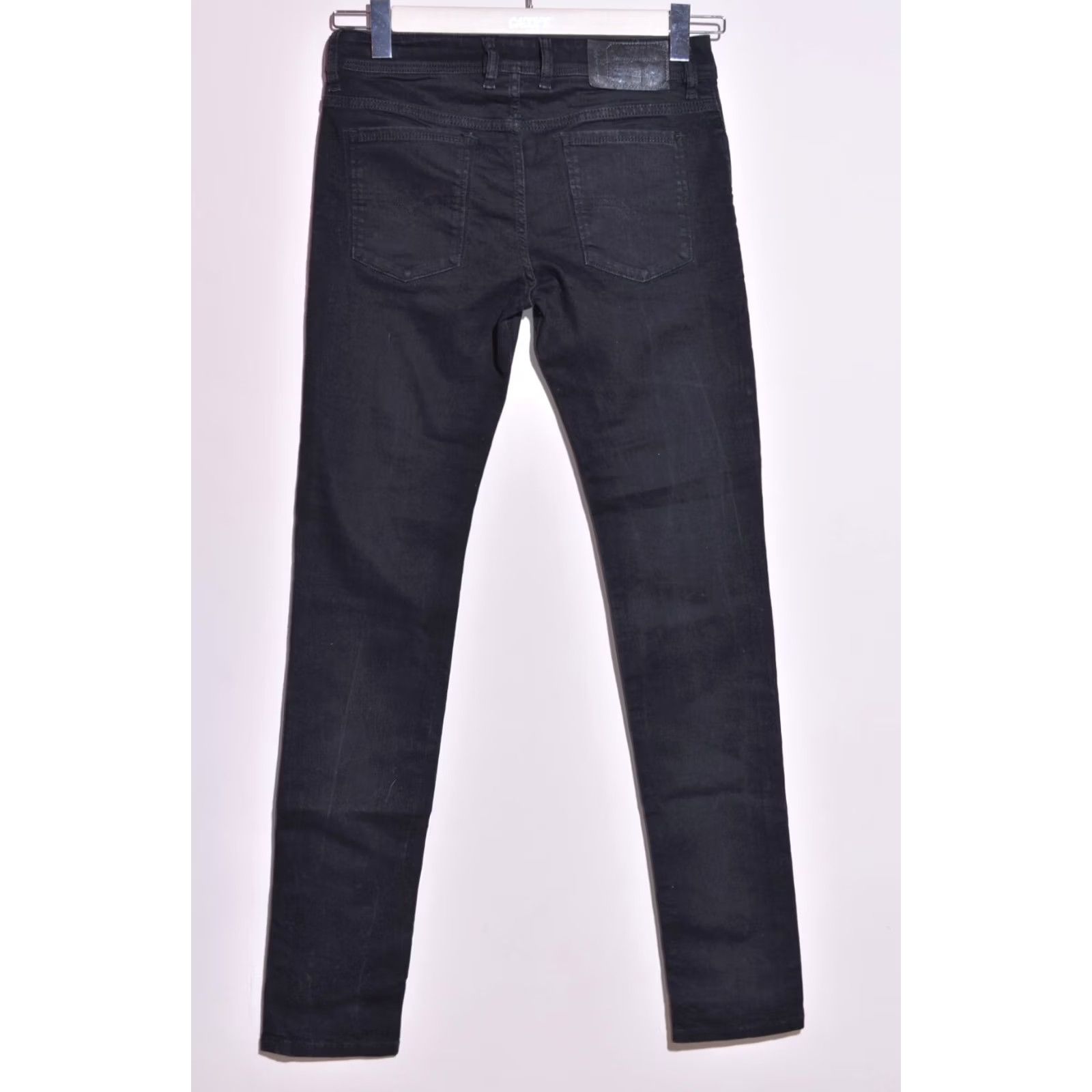 Diesel DIESEL Sleenker Men's Black Jeans Slim Skinny Size W30 L32 Denim Slim Rise Mid 10-12in Inseam 32in Leather Patch Jeans Size US 30 / EU 46 - 5 Thumbnail