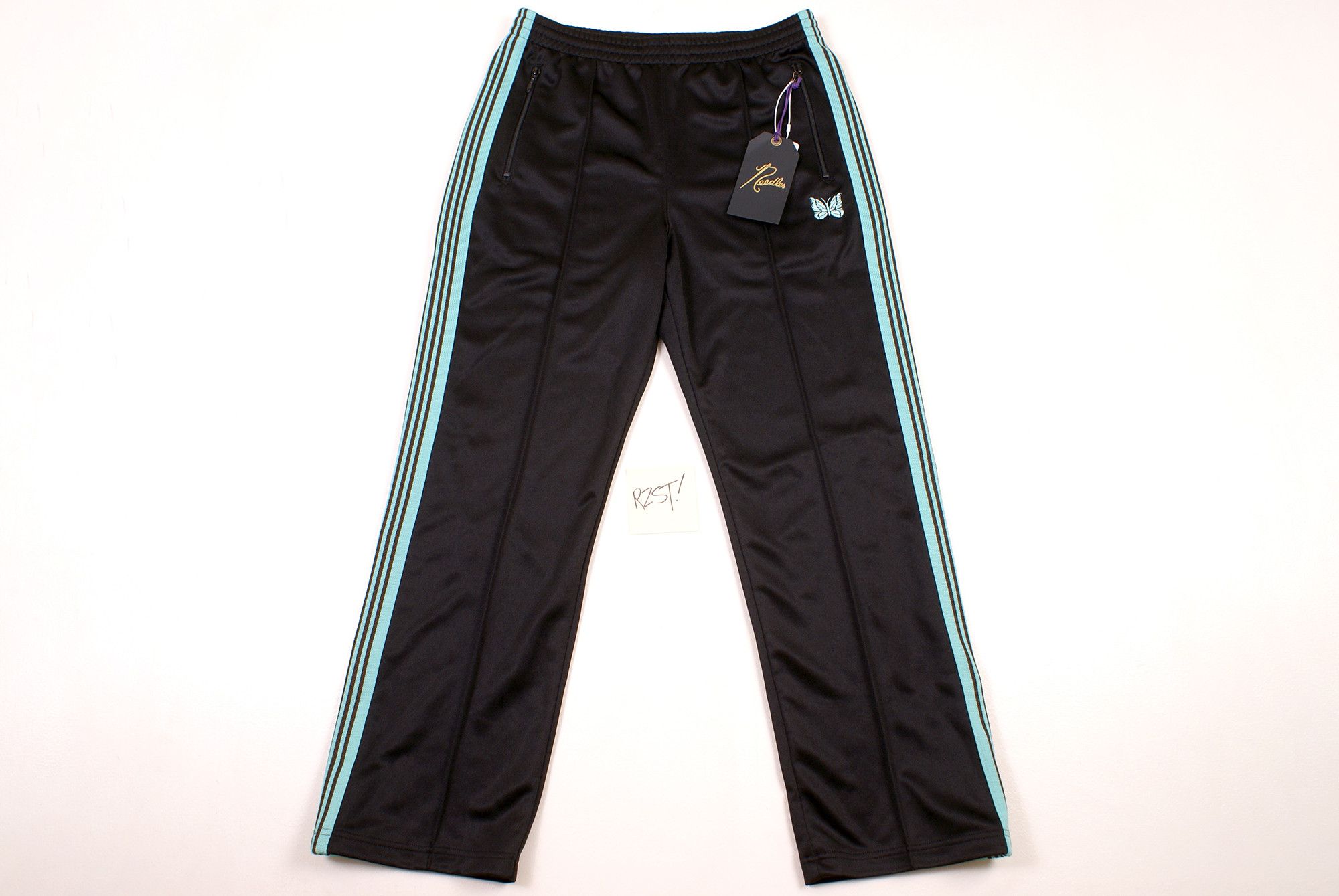 Needles 2025 Needles STUDIOUS EXCLUSIVE Track Pants Black Green Sz M Size US 32 / EU 48 - 1 Thumbnail