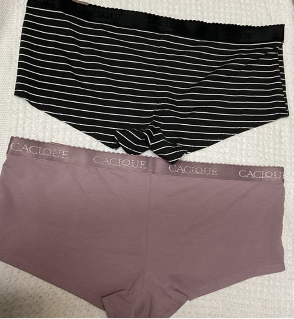 Other NWT Cacique Boyshorts Panty Black/Brown Lot of 2 Size 22/24 Size ONE SIZE - 9 Thumbnail
