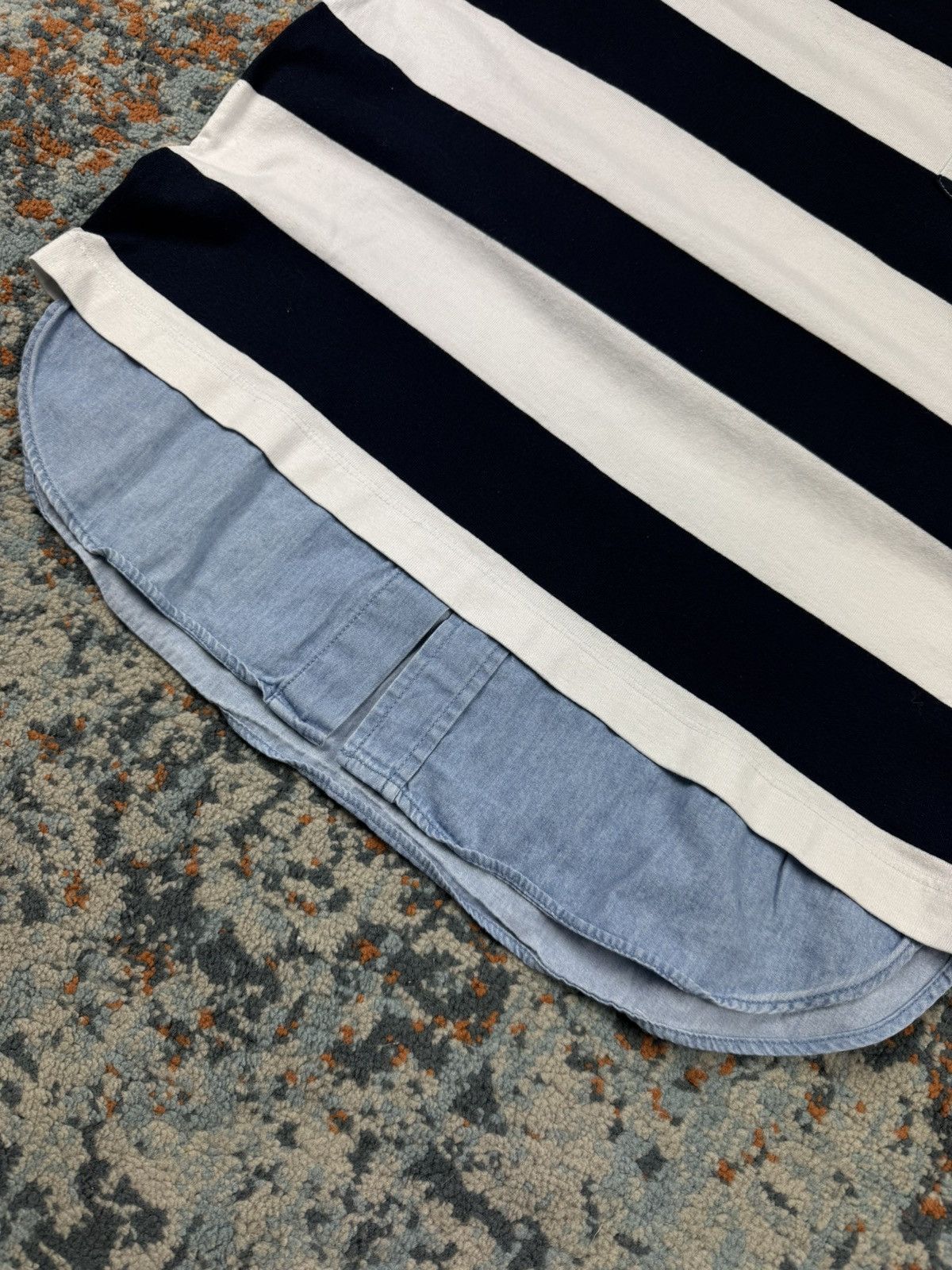 Global Work Global Work layered striped pocket tee avant garde style Size US M / EU 48-50 / 2 - 8 Thumbnail