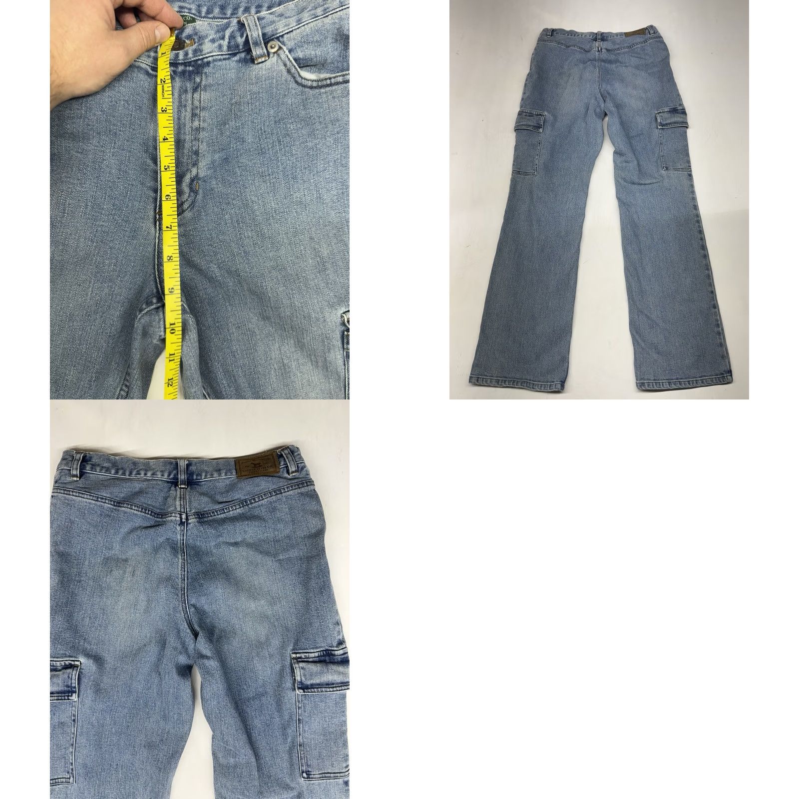 Ralph Lauren Lauren Ralph Lauren Jeans Womens 8 Light Wash Cargo Denim 90s City Logo Straight Jeans Womens Size 30" / US 8 / IT 44 - 8 Thumbnail
