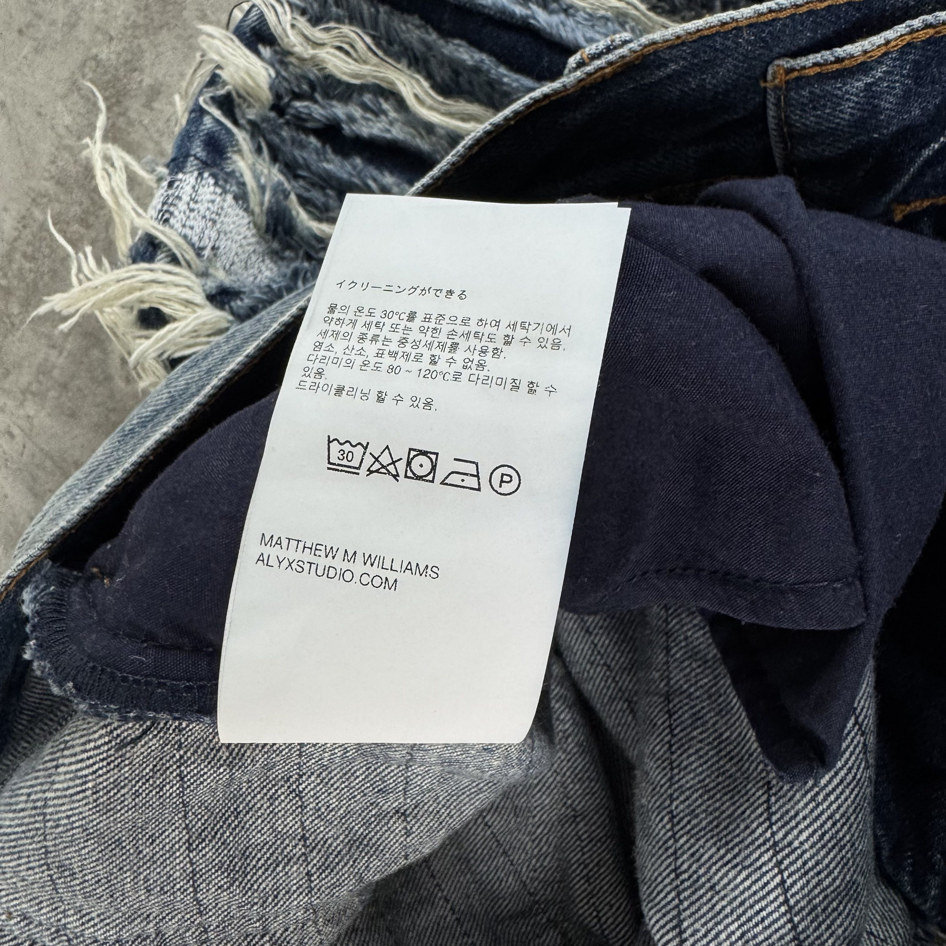 1017 ALYX 9SM × Blackmeans 1017 ALYX 9SM BLACKMEANS Shredded Denim Distressed Jeans Size US 34 / EU 50 - 12 Thumbnail