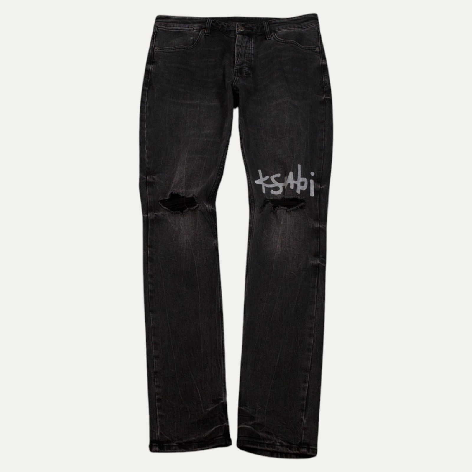 Ksubi Ksubi Knee Spell-Out Denim Jeans Size US 34 / EU 50 - 1 Thumbnail