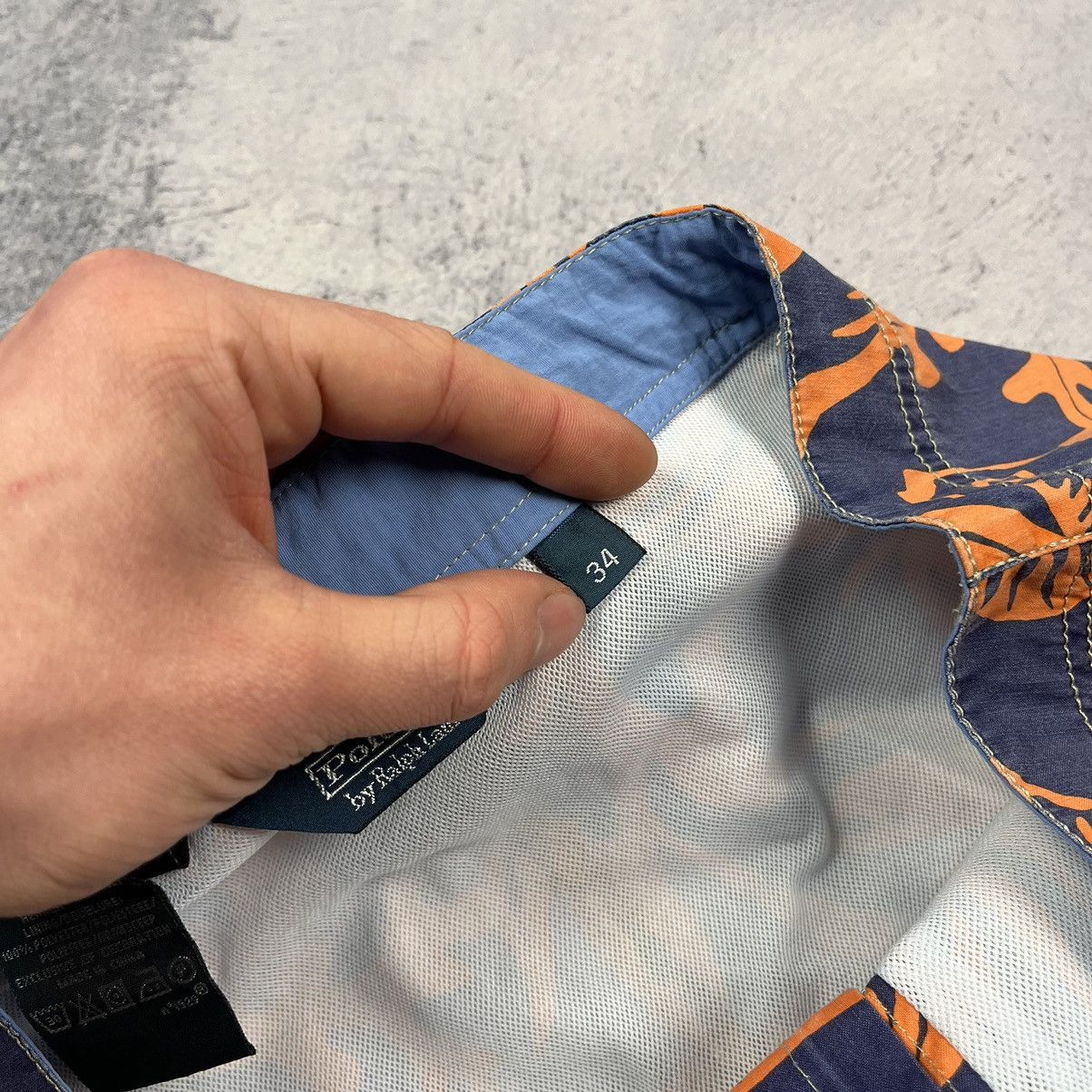 Polo Ralph Lauren Vintage Polo Ralph Lauren fish print logo swim shorts 90’s Size US 34 / EU 50 - 6 Thumbnail