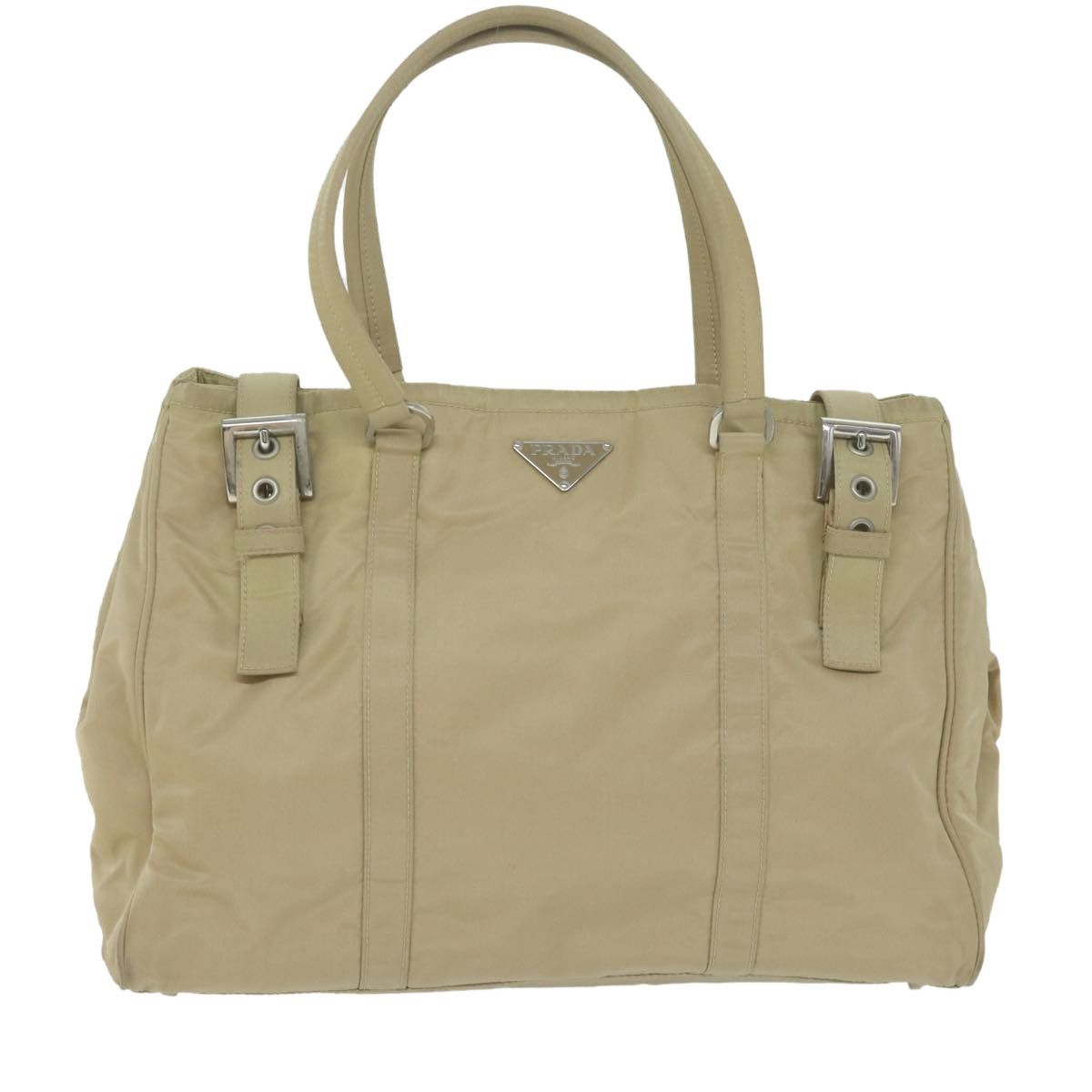 Prada Tessuto Beige Synthetic Tote Bag (Pre-Owned) Size ONE SIZE - 1 Thumbnail