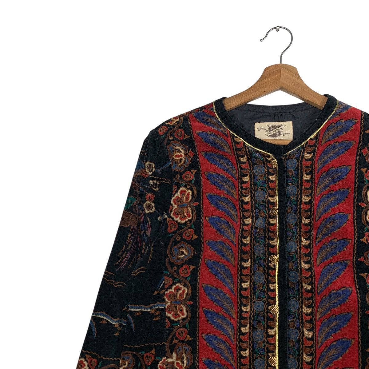Japanese Brand SAXTON HALL Japan Bohemian Oriental Style Jacket #1820-C22 Size M / US 6-8 / IT 42-44 - 6 Thumbnail