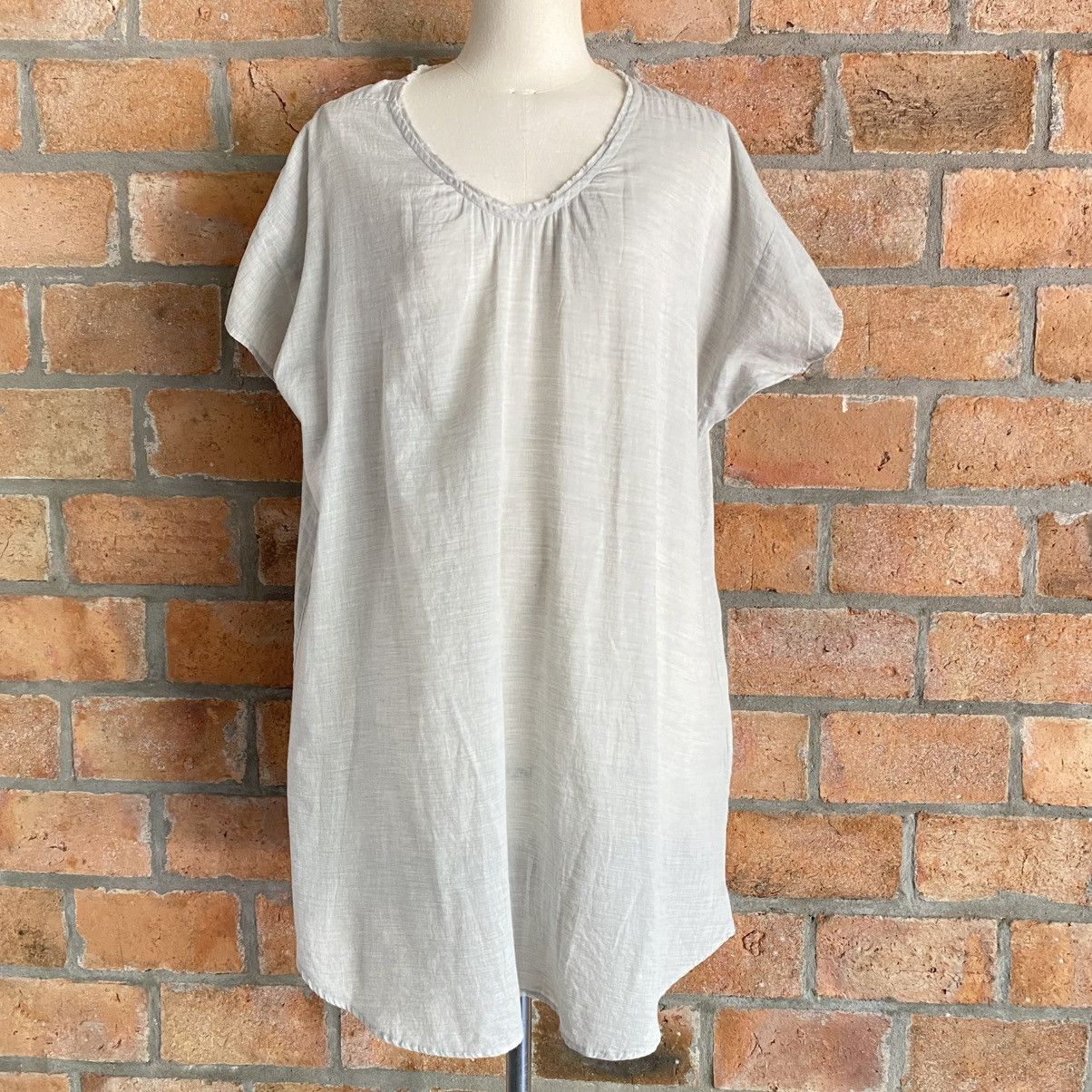 Issey Miyake Plantation Light Gray Soft Casual Dress Size M / US 6-8 / IT 42-44 - 8 Thumbnail