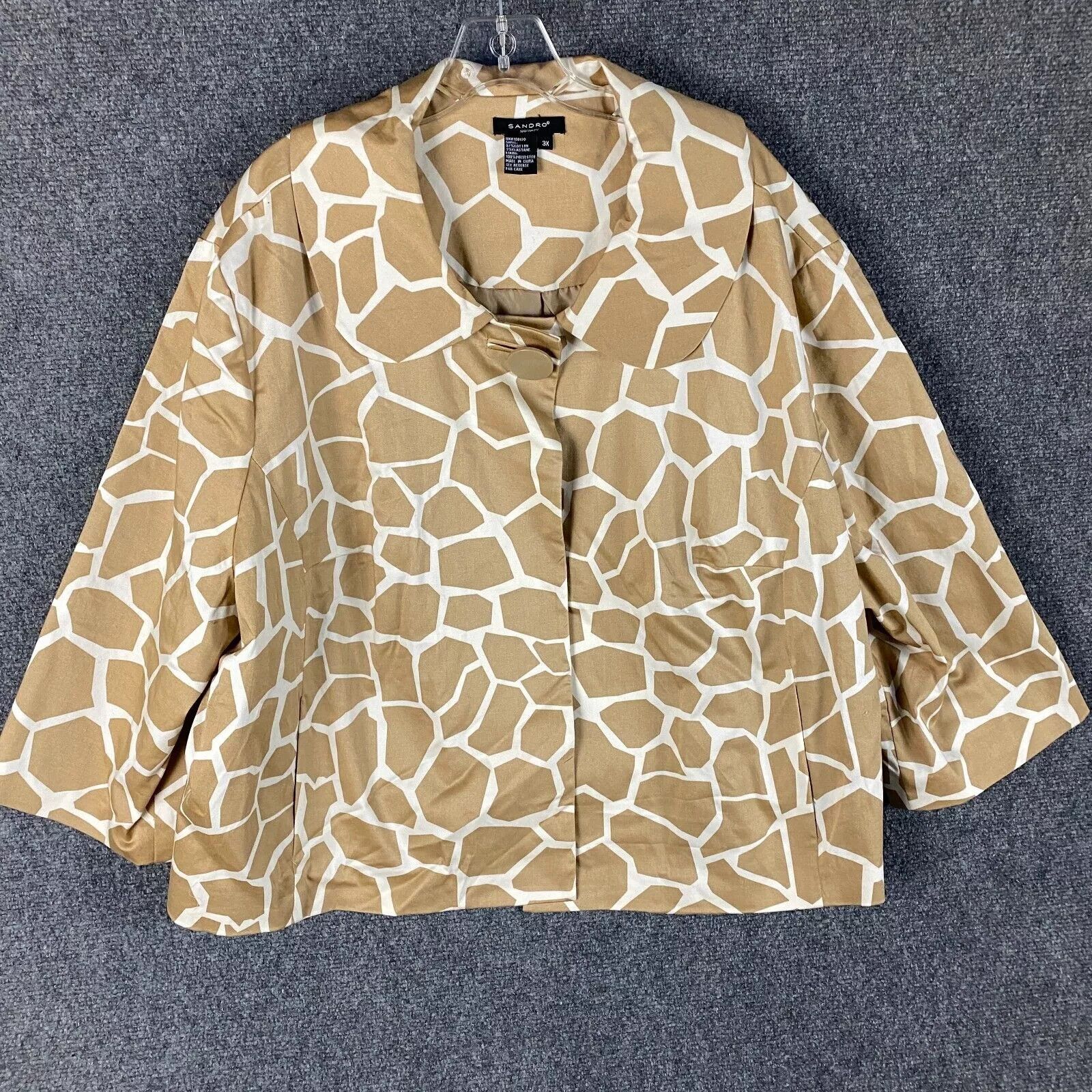 Sandro Sandro Blazer Women's 3X Plus 1 Button Cotton Adults Jacket Size ONE SIZE - 1 Thumbnail