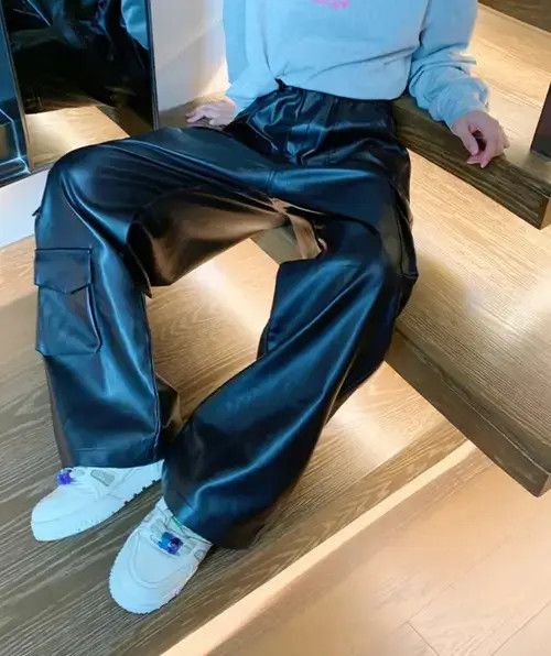 Jean Furuya x Maya Multi-Pockets Black PU Leather Pants Size US 32 / EU 48 - 7 Thumbnail