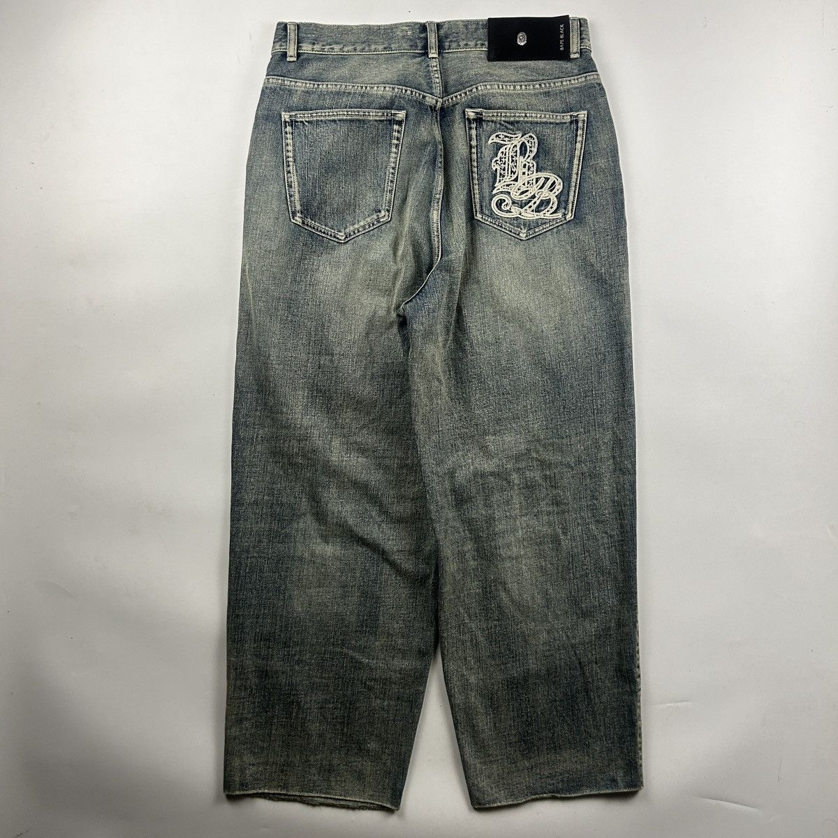 Bape Bape Black Distressed Jeans Size US 33 - 10 Thumbnail